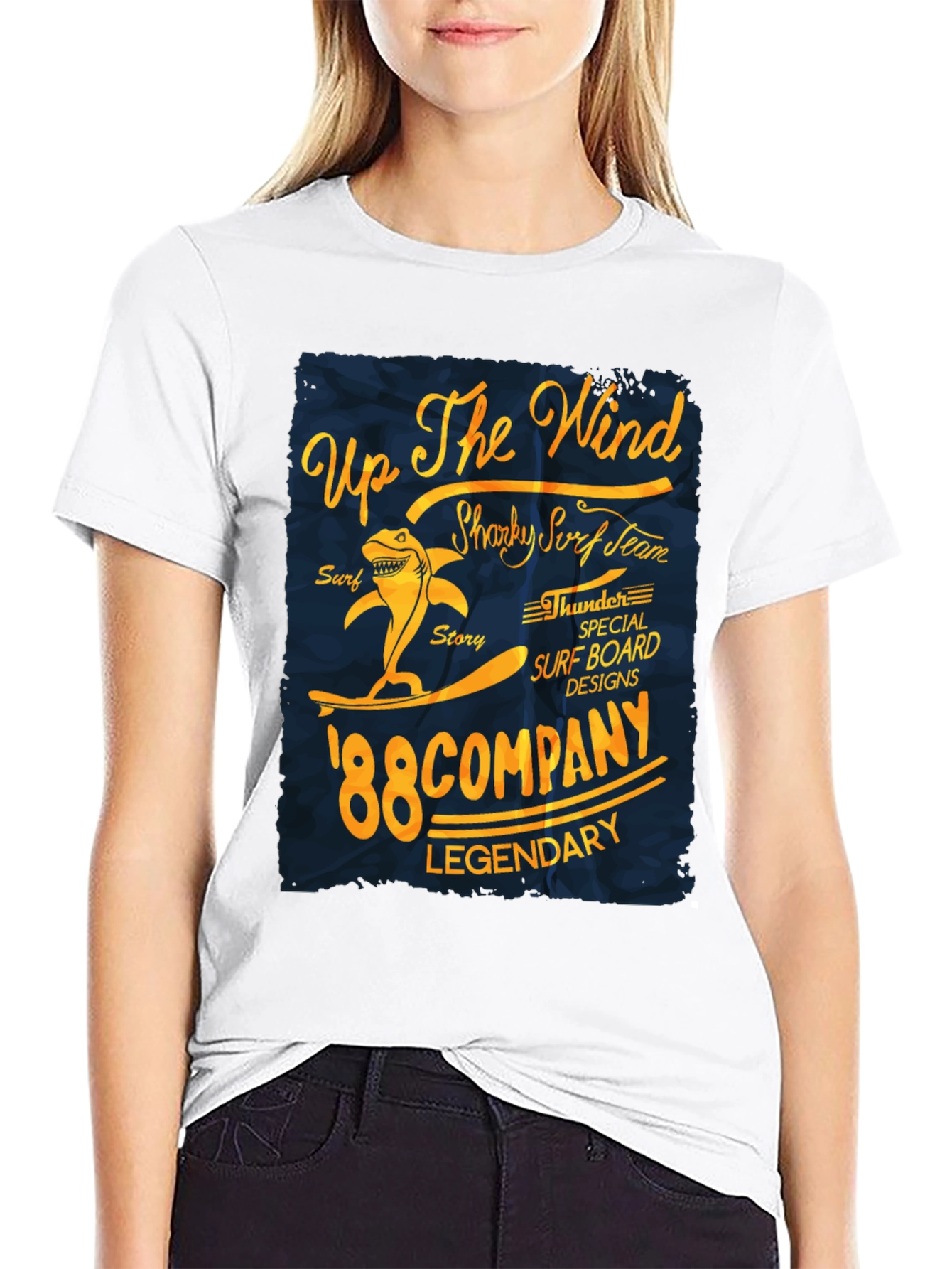 Shark Surf Team Black T-Shirt