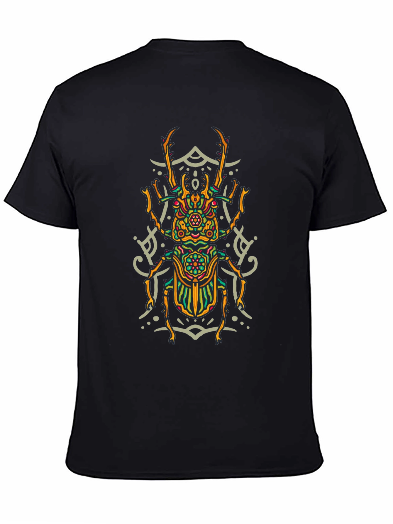 Abstract Beetle Graphic Print T-Shirt