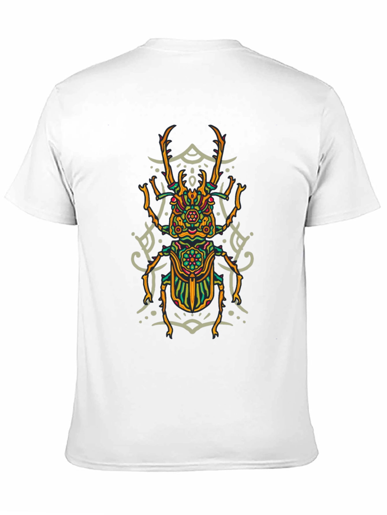 Abstract Beetle Graphic Print T-Shirt