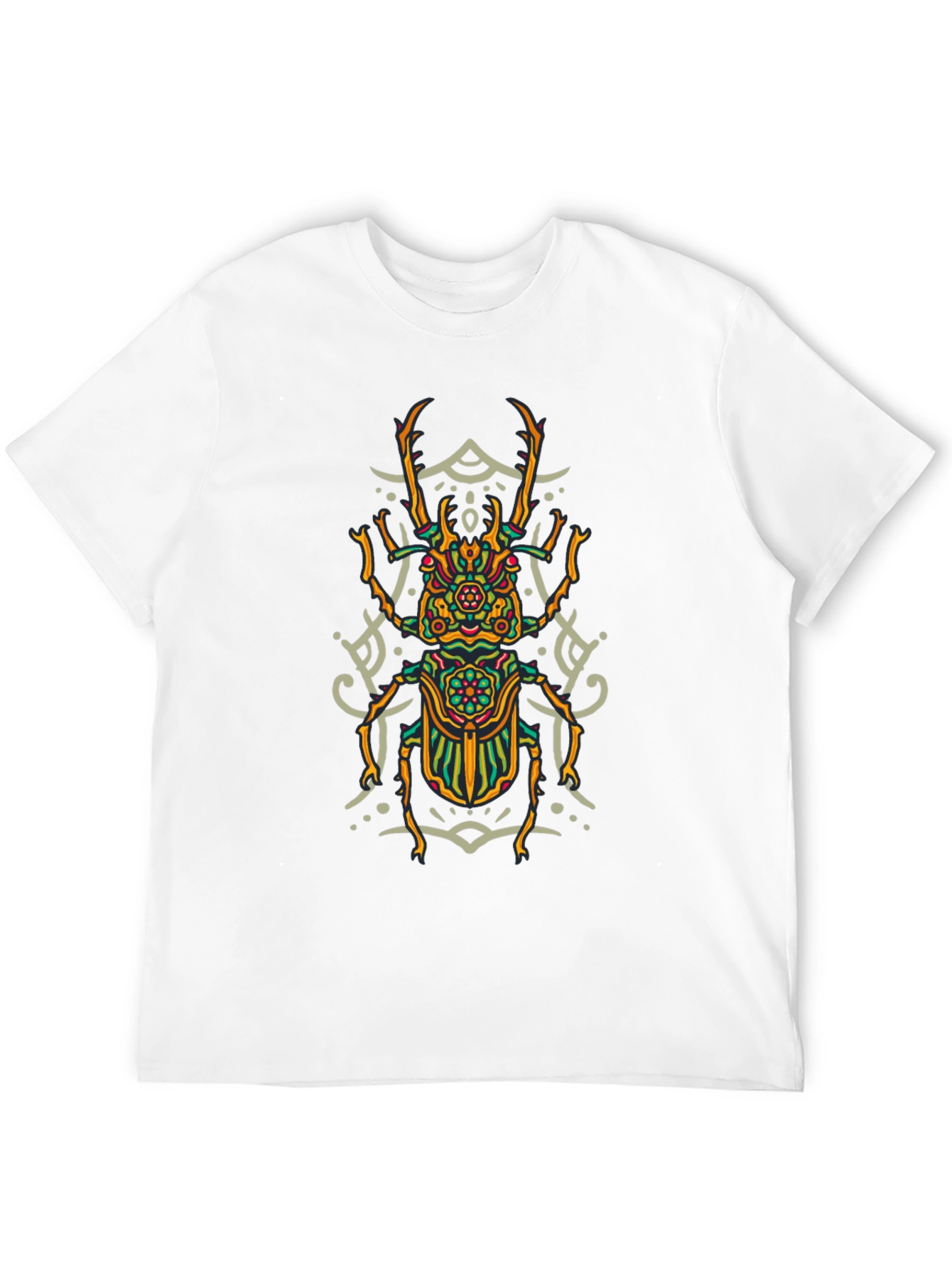 Abstract Beetle Graphic Print T-Shirt