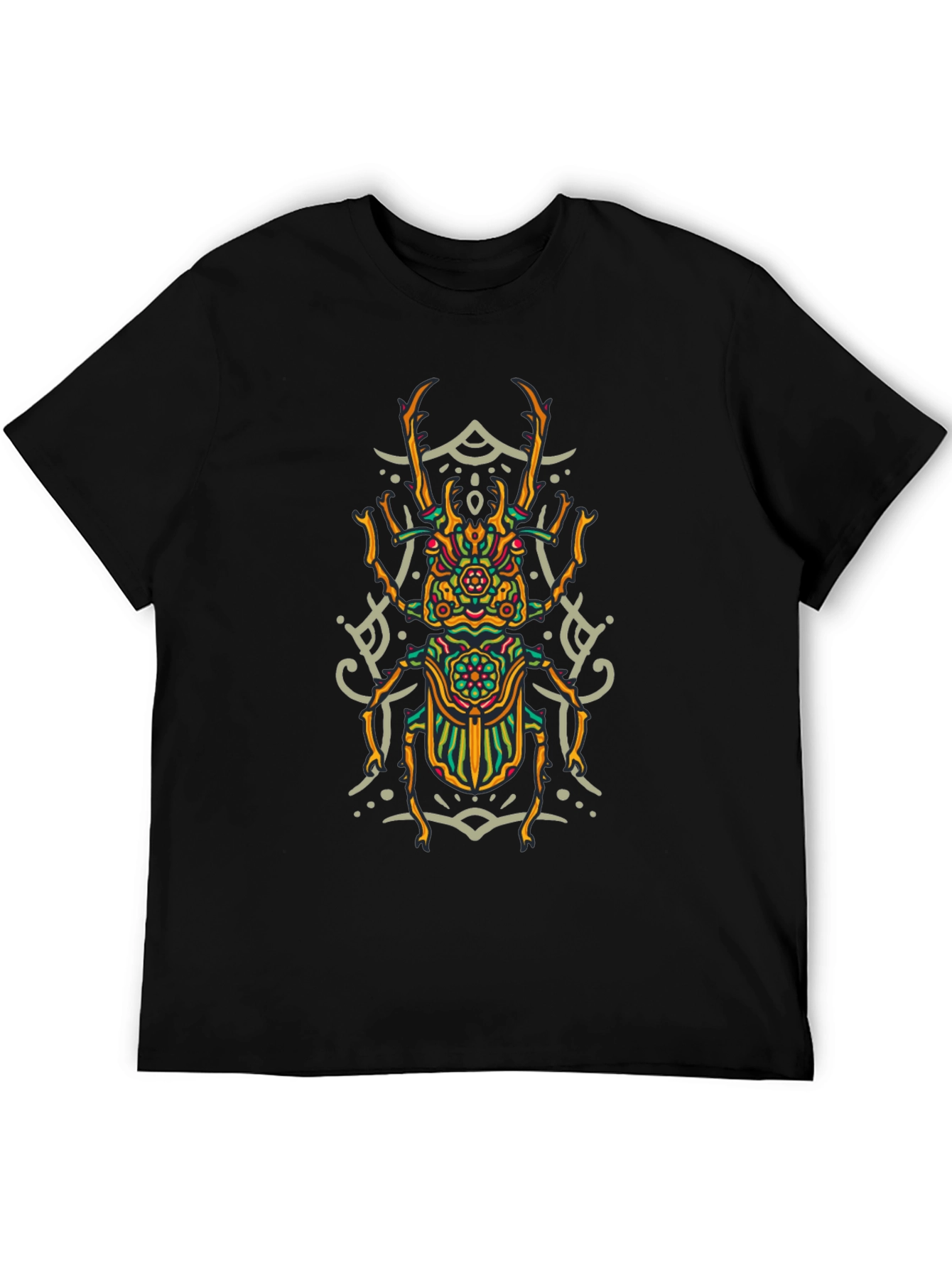 Abstract Beetle Graphic Print T-Shirt