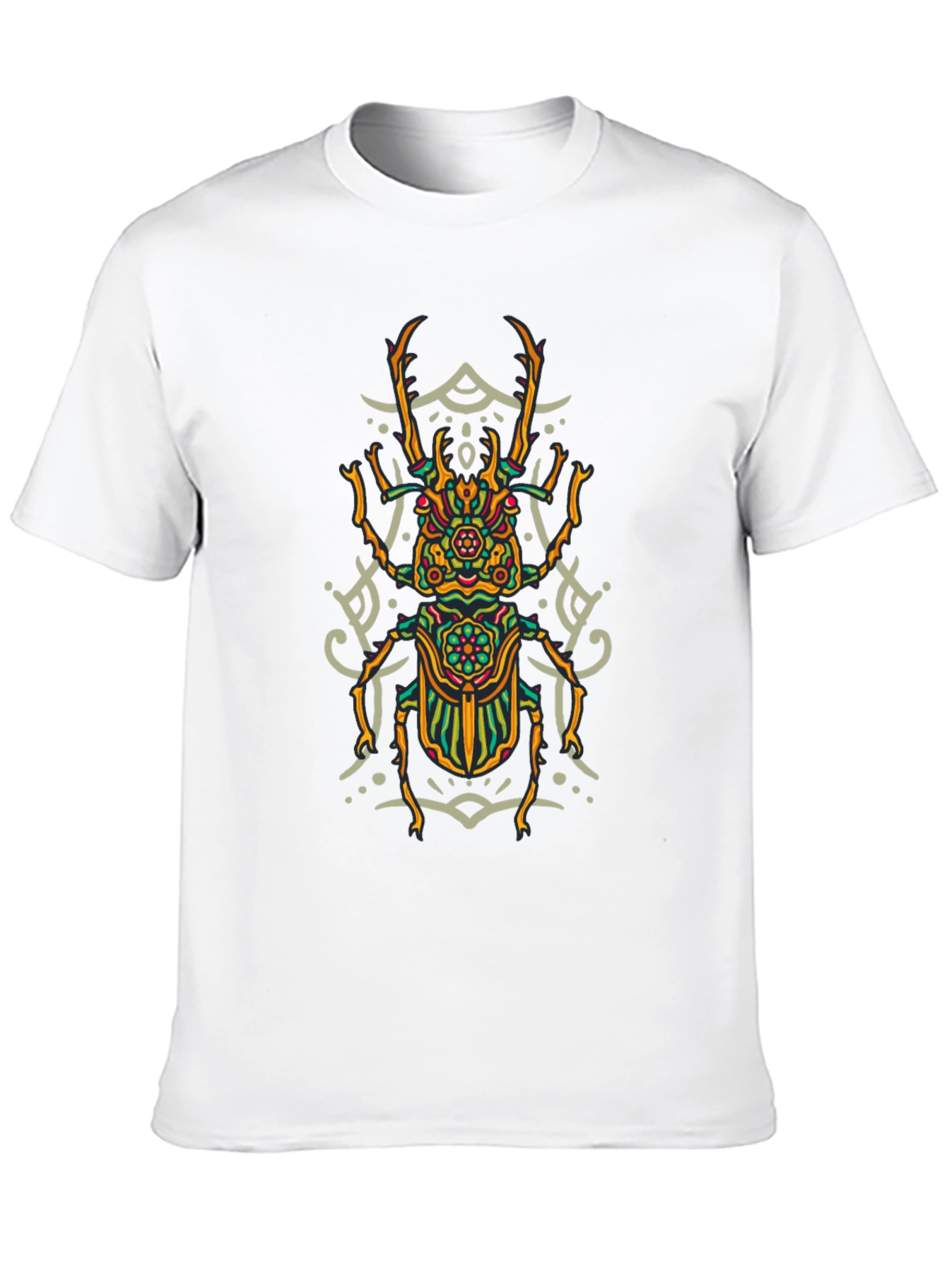 Abstract Beetle Graphic Print T-Shirt