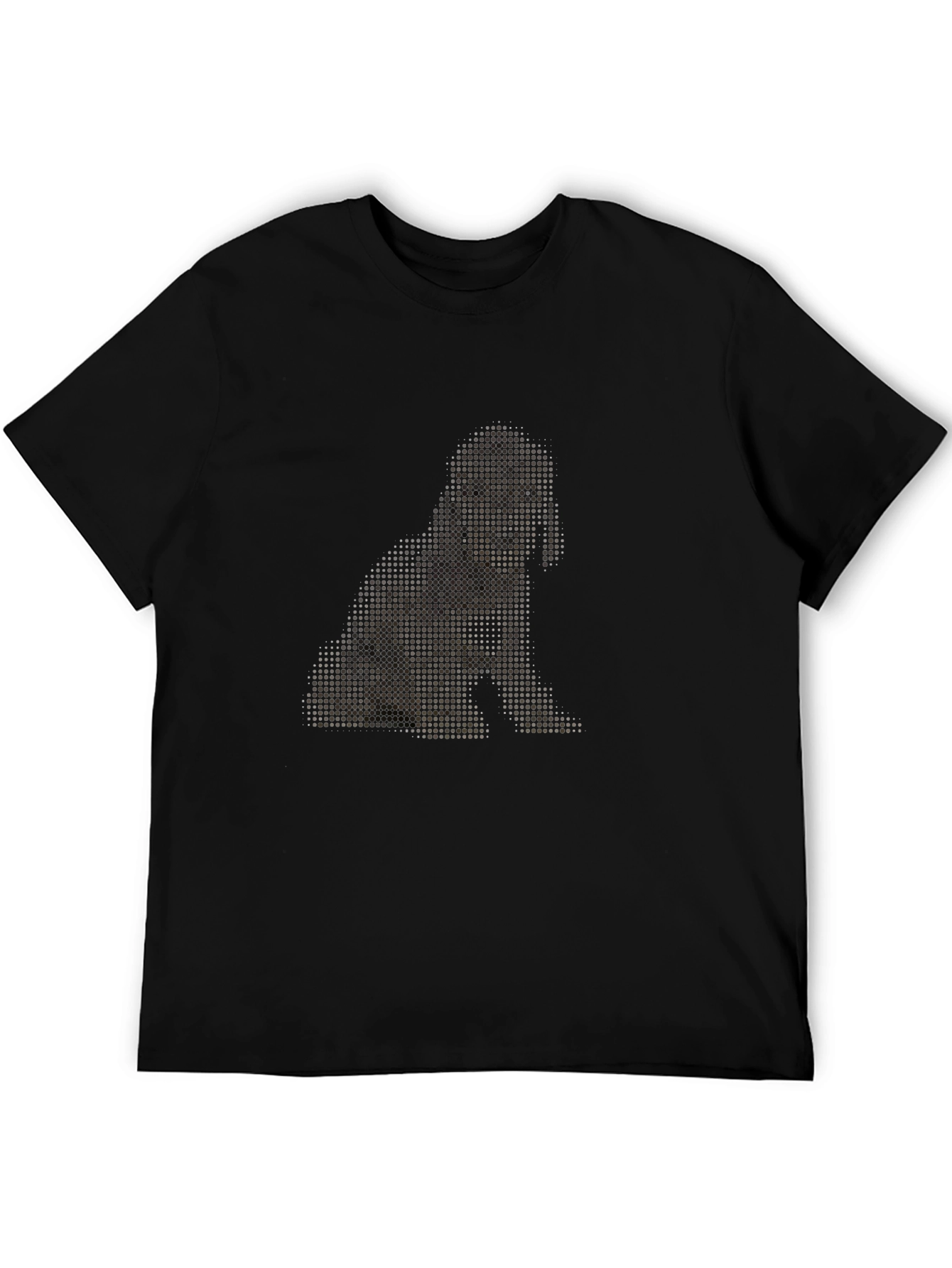 Dog Pixel Art Black T-Shirt