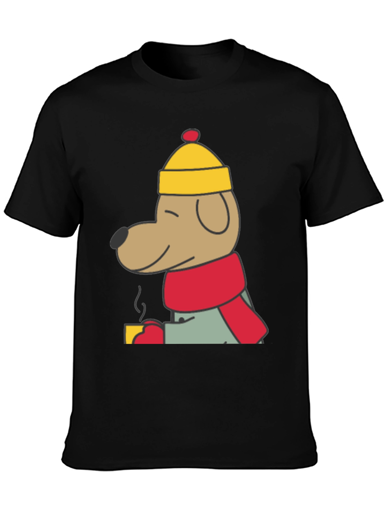Cozy Dog in Winter Outfit T-Shirt