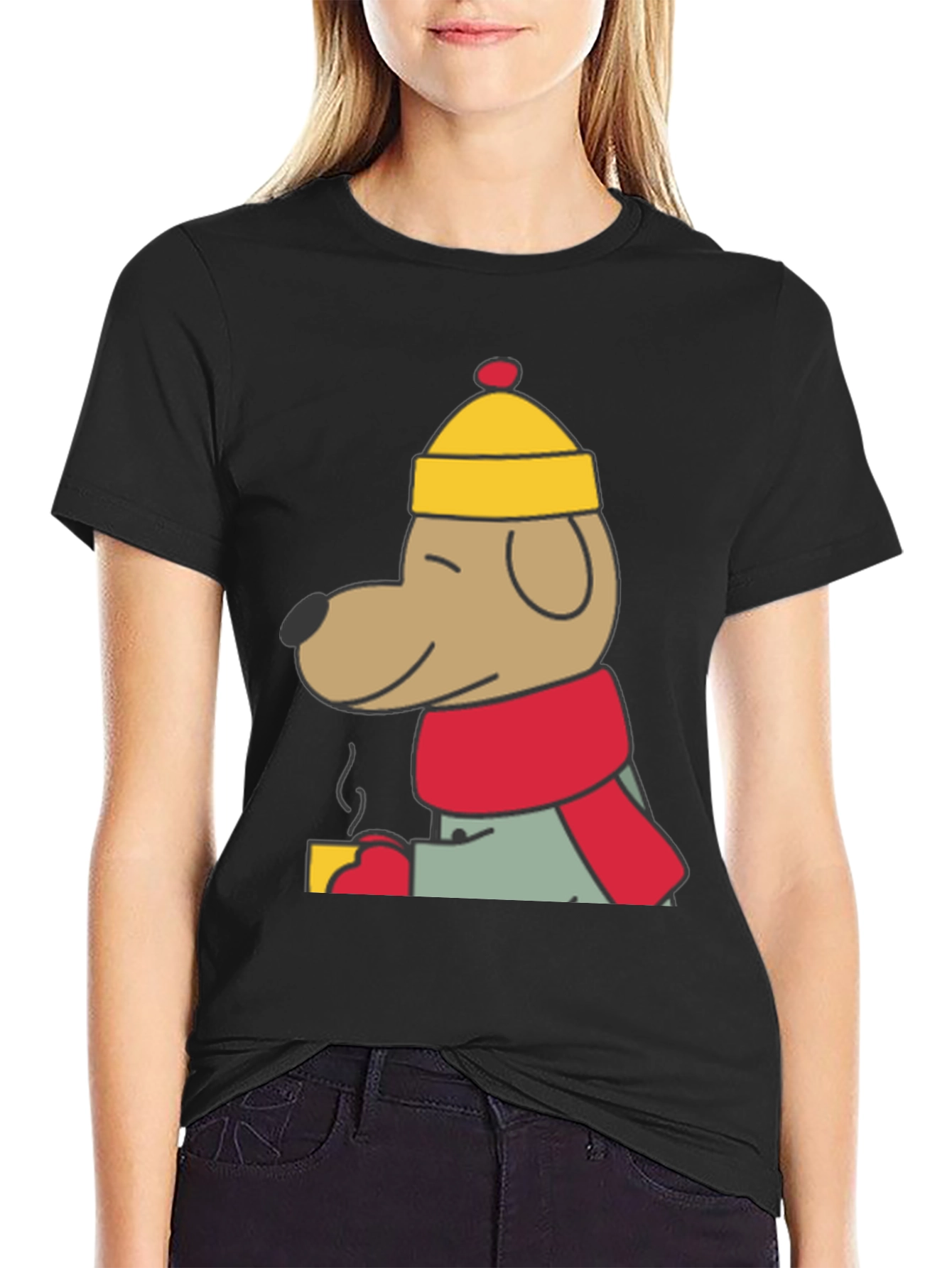 Cozy Dog in Winter Outfit T-Shirt