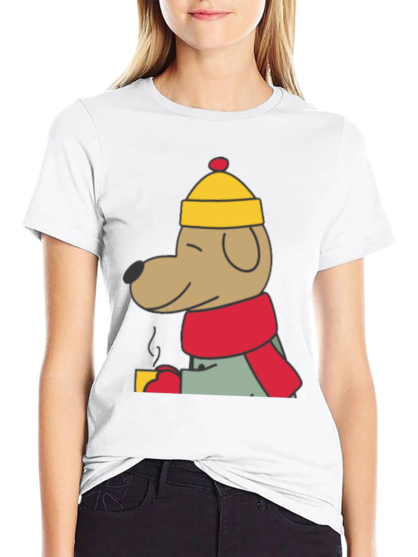 Cozy Dog in Winter Outfit T-Shirt