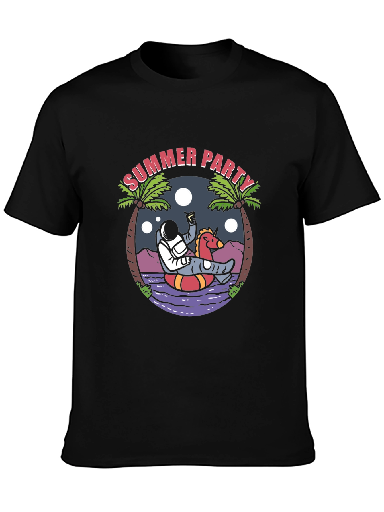 Summer Party Astronaut Graphic Tee