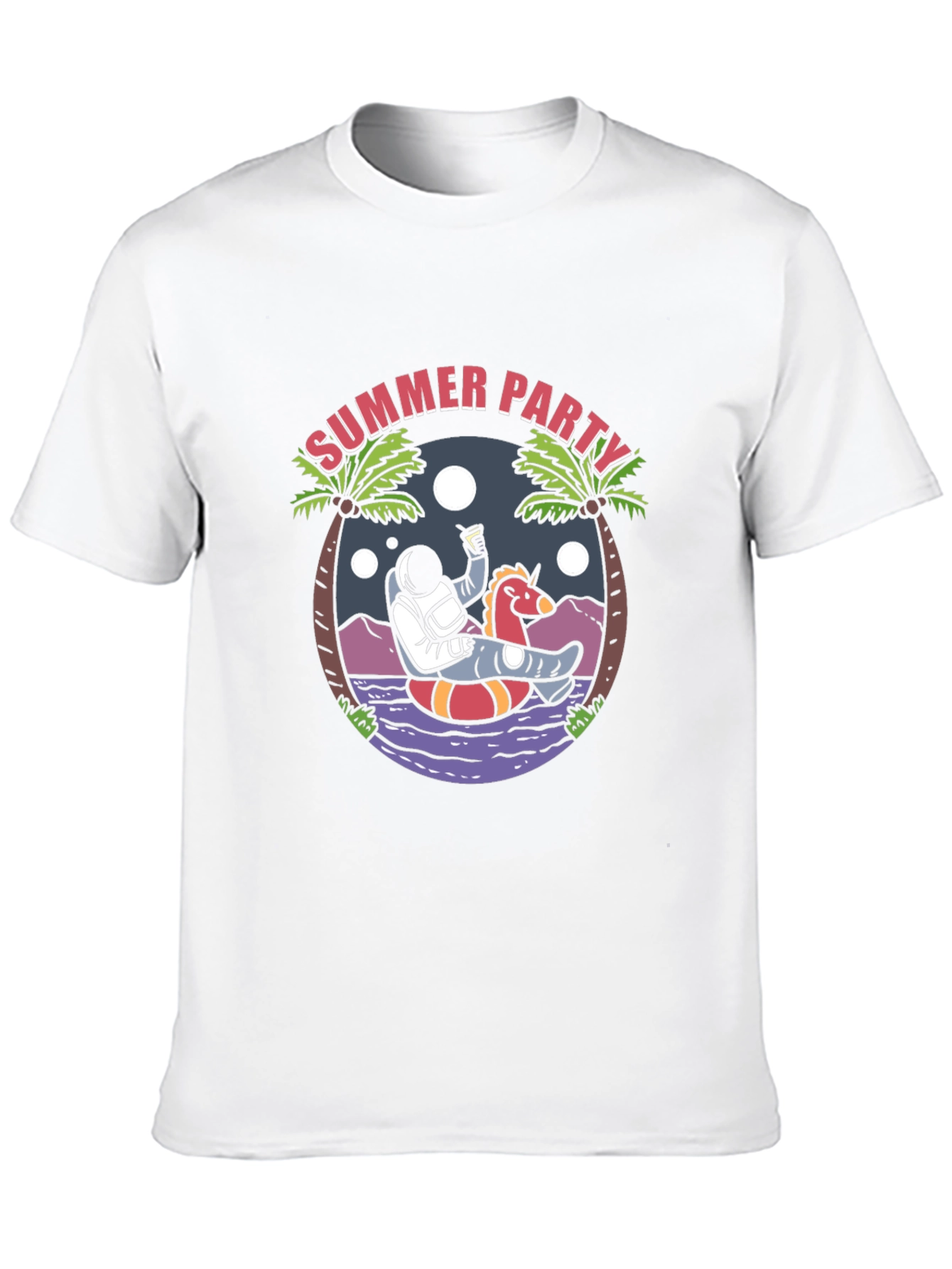 Summer Party Astronaut Graphic Tee