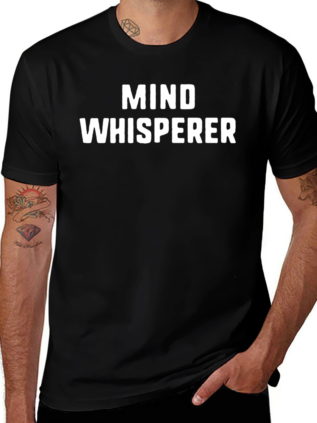 Mind Whisperer Graphic T-Shirt - Black