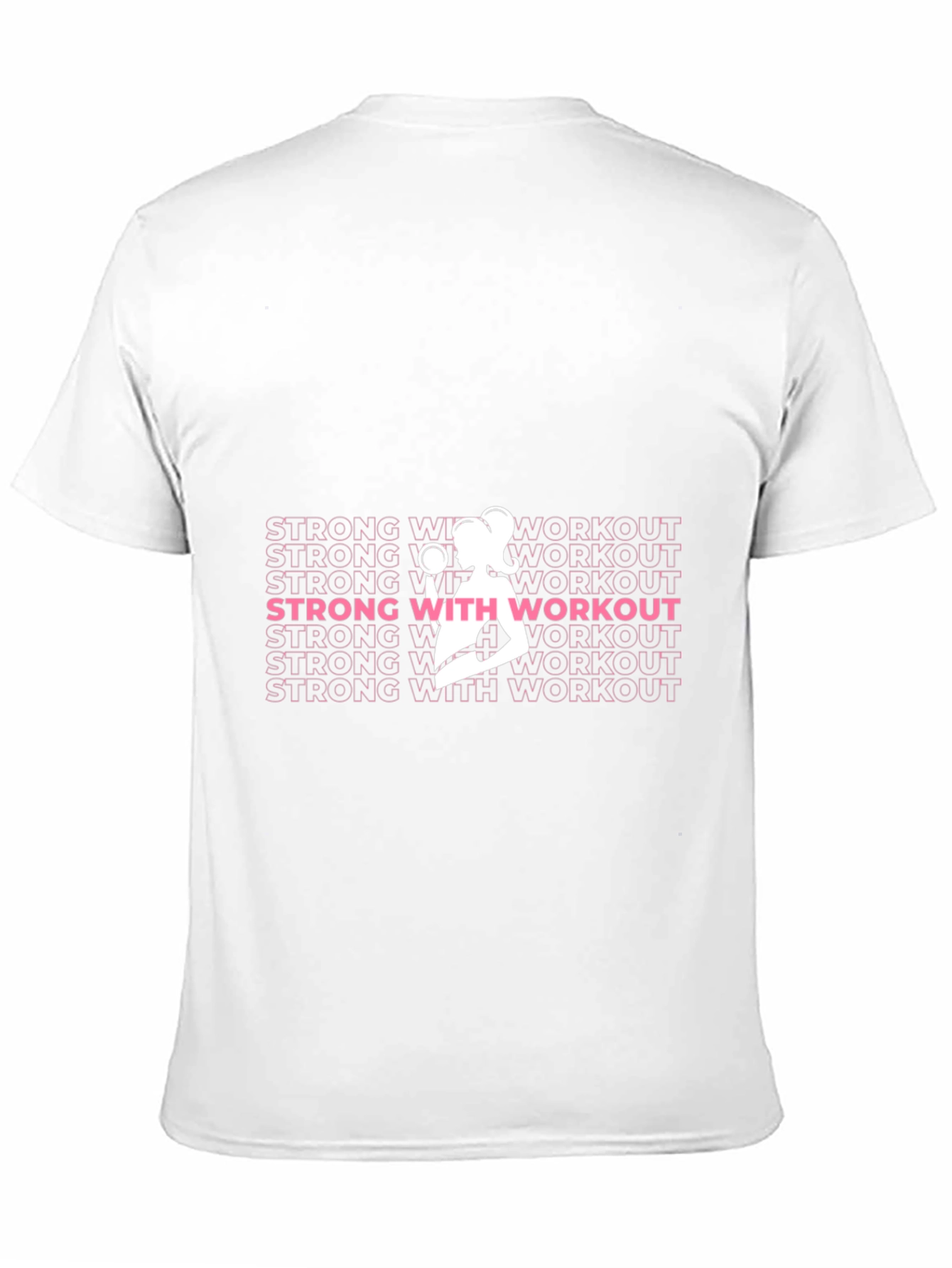 Strong With Workout Graphic Tee - Black