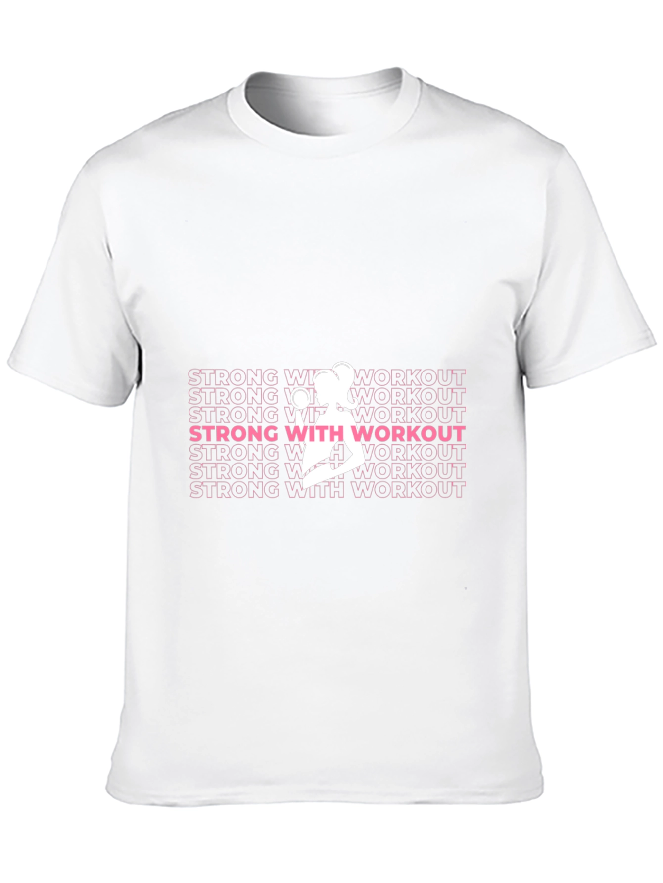 Strong With Workout Graphic Tee - Black