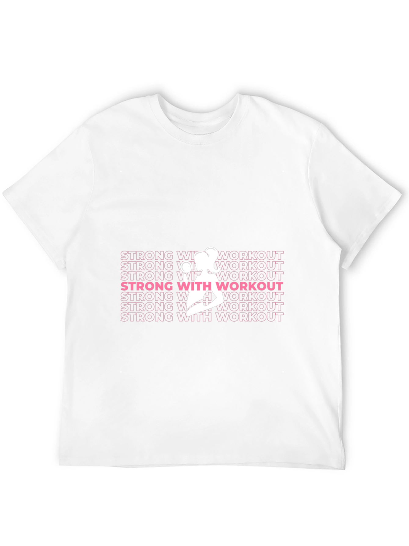Strong With Workout Graphic Tee - Black