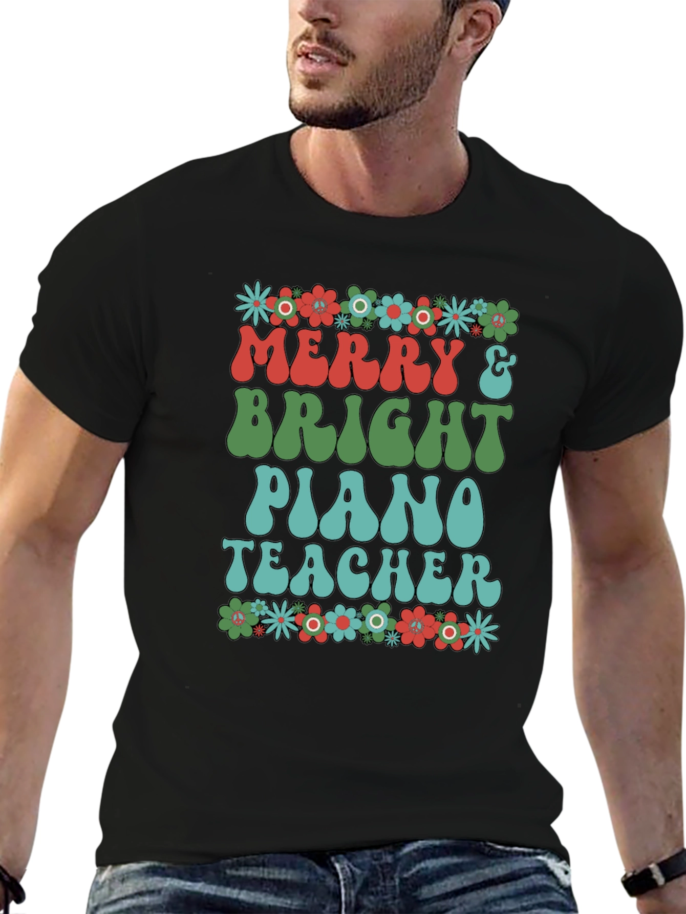 Merry & Bright Piano Teacher T-Shirt