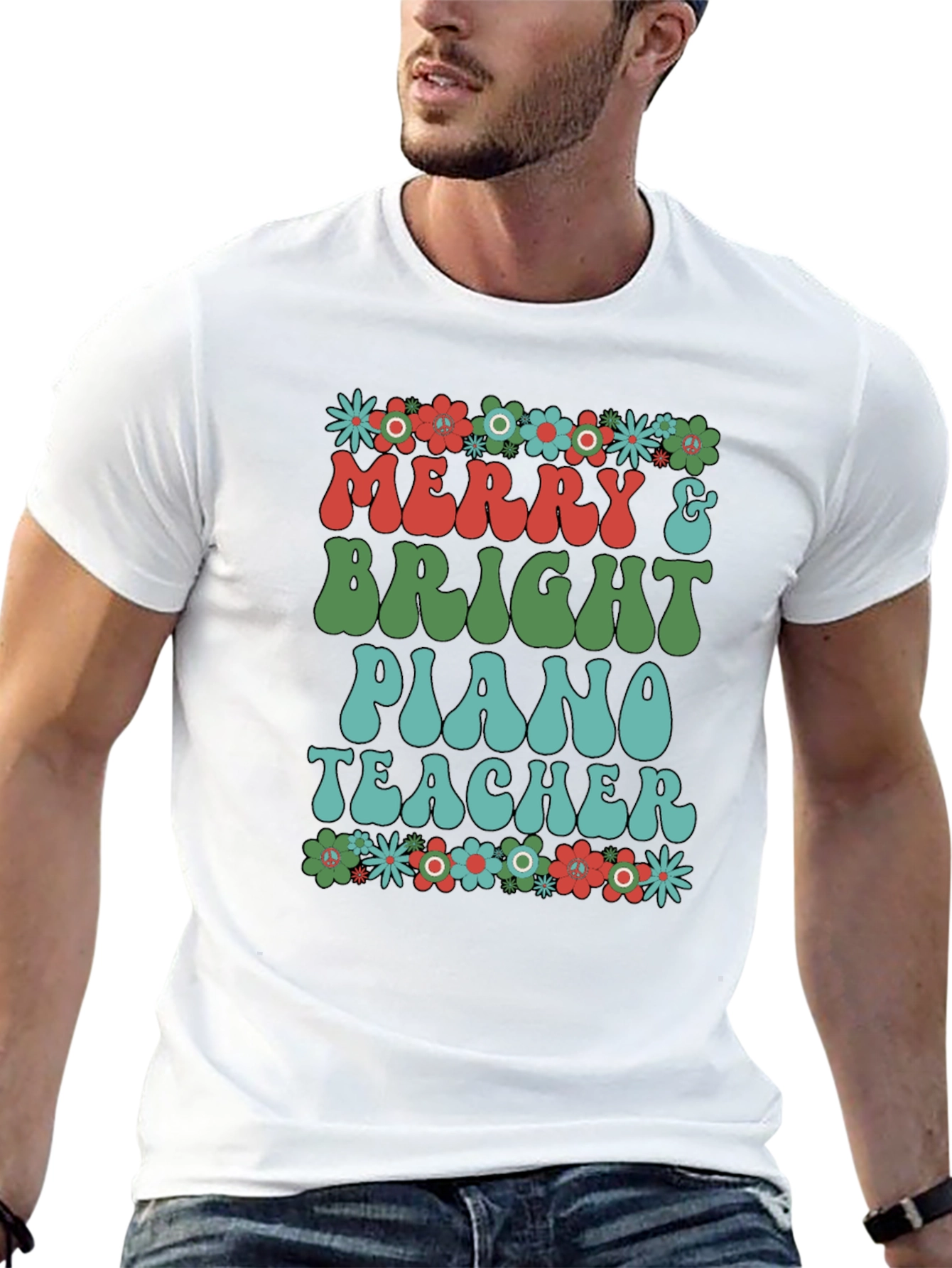 Merry & Bright Piano Teacher T-Shirt