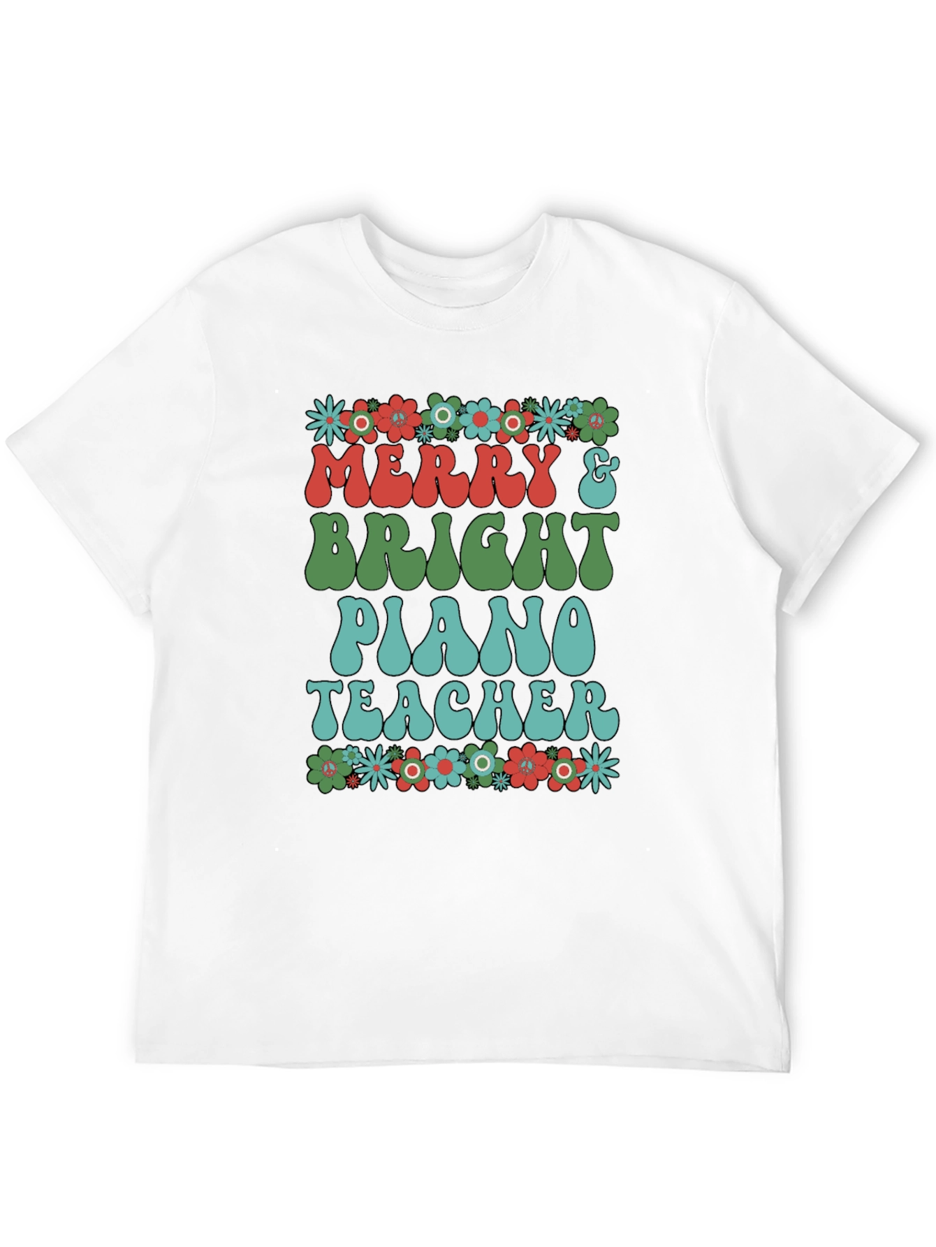 Merry & Bright Piano Teacher T-Shirt