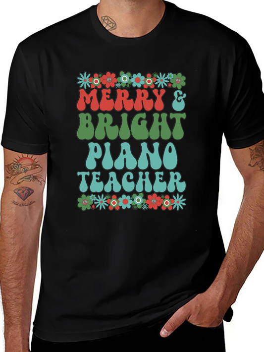Merry & Bright Piano Teacher T-Shirt