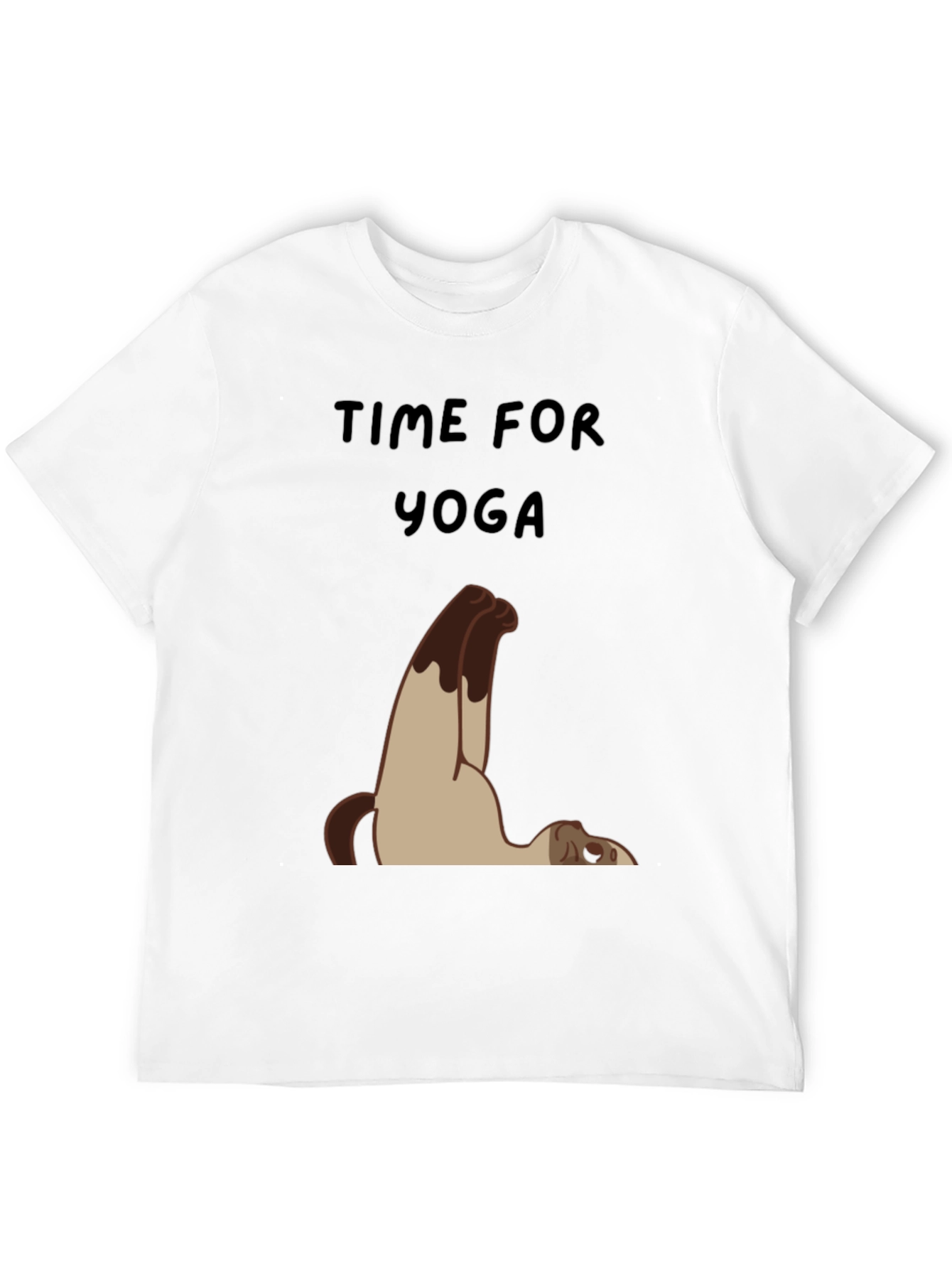 Time For Yoga Cat Graphic T-Shirt