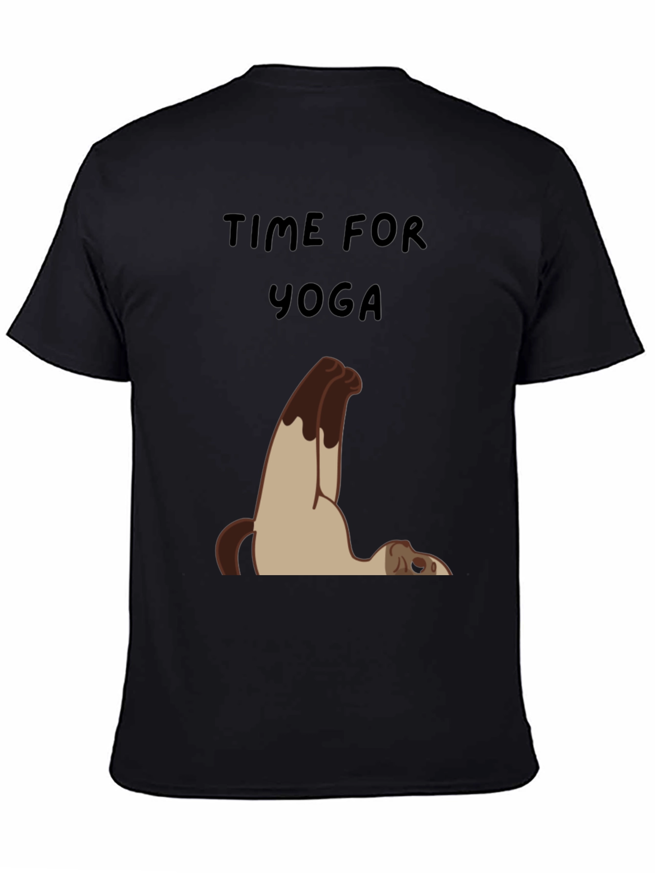 Time For Yoga Cat Graphic T-Shirt
