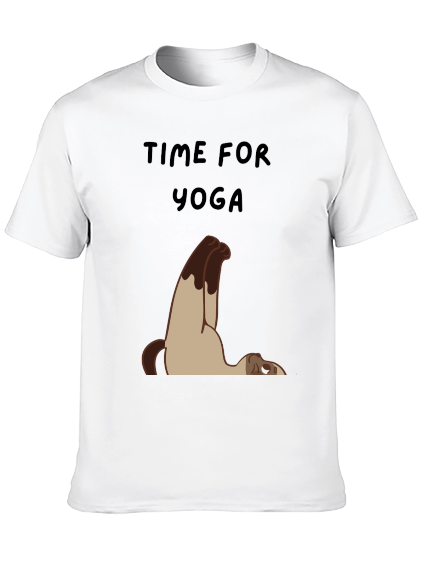 Time For Yoga Cat Graphic T-Shirt