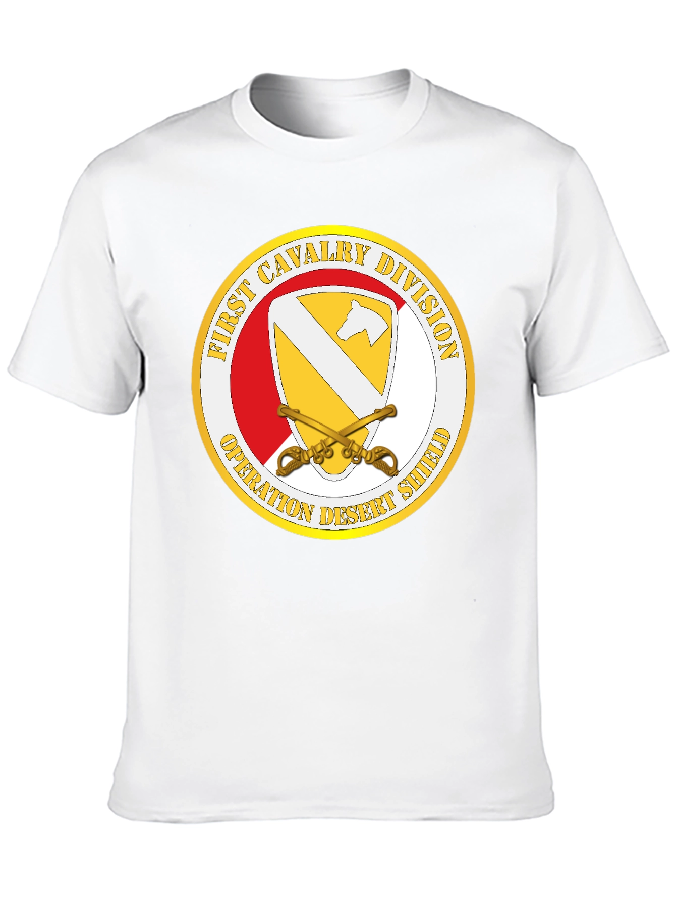First Cavalry Division Desert Shield Black T-Shirt