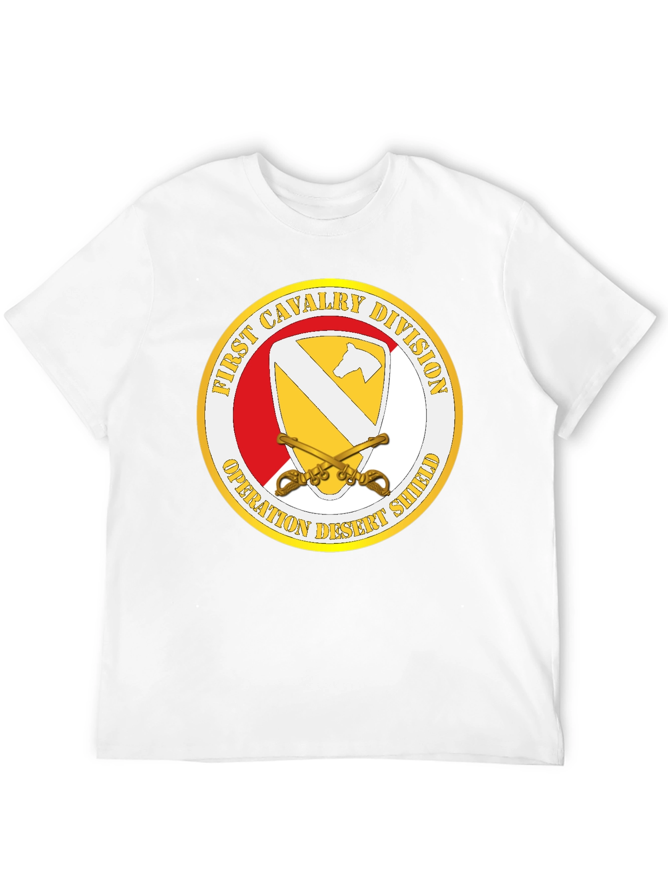 First Cavalry Division Desert Shield Black T-Shirt