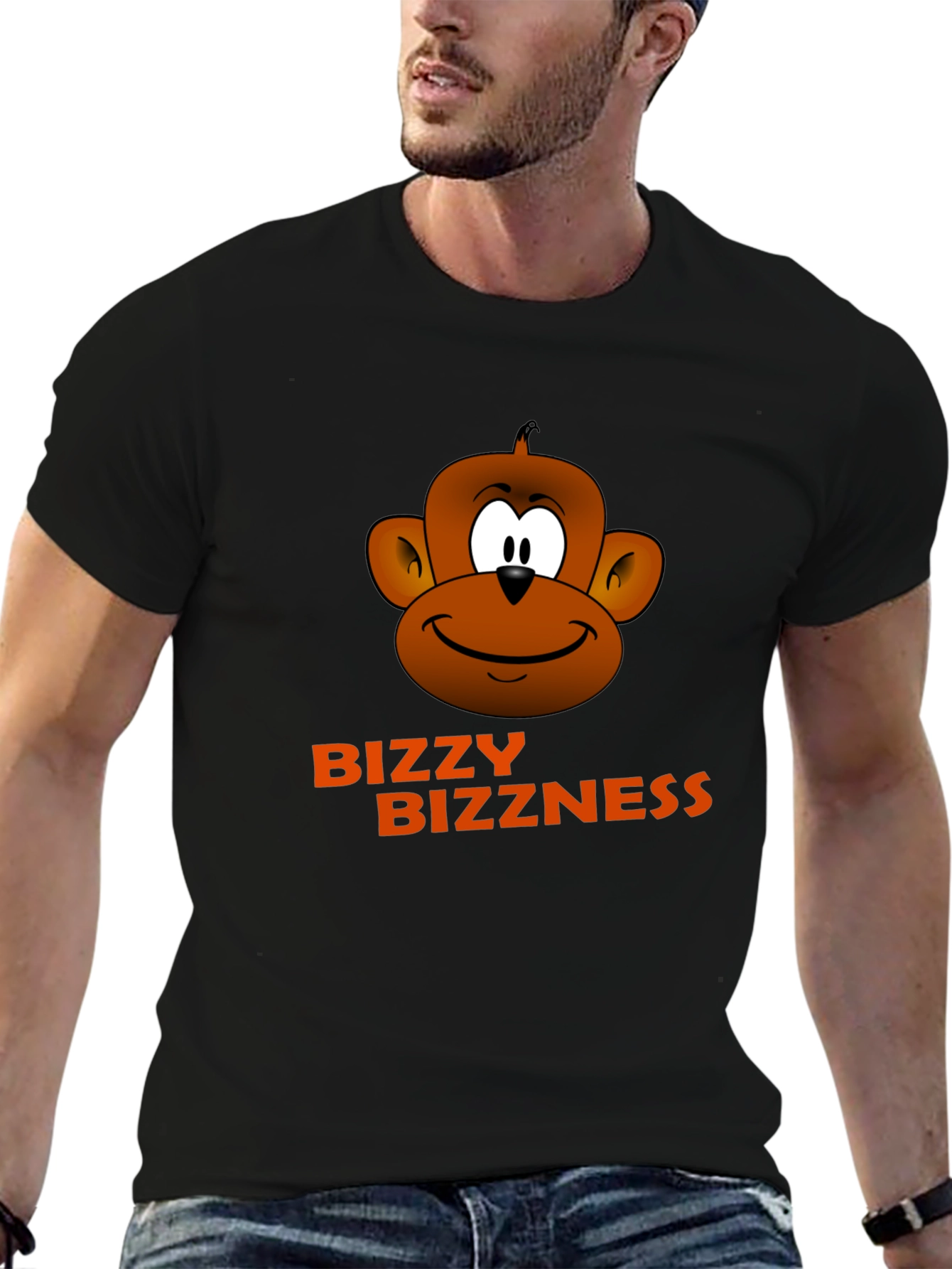 Bizzy Bizzness Monkey Graphic T-Shirt