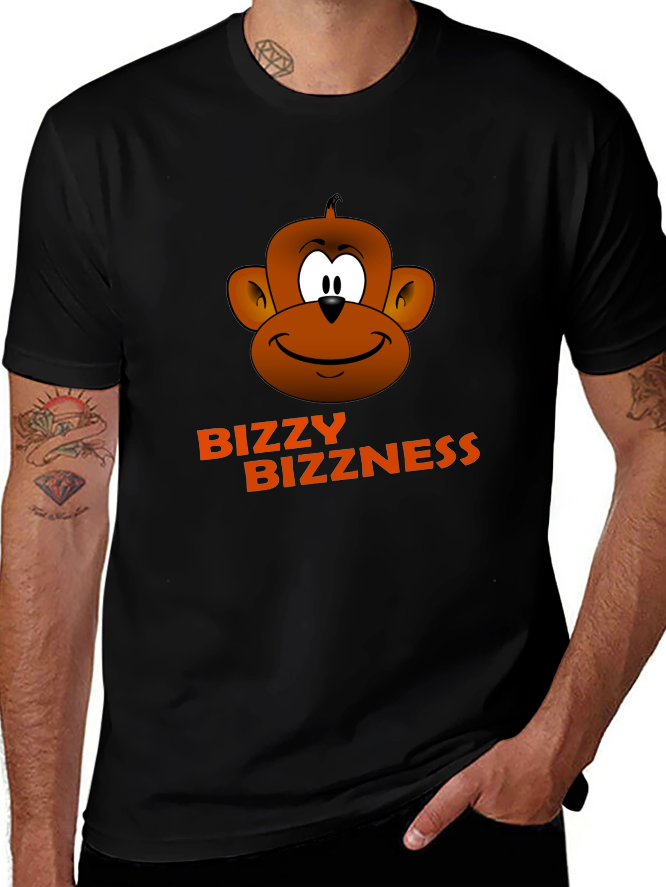 Bizzy Bizzness Monkey Graphic T-Shirt