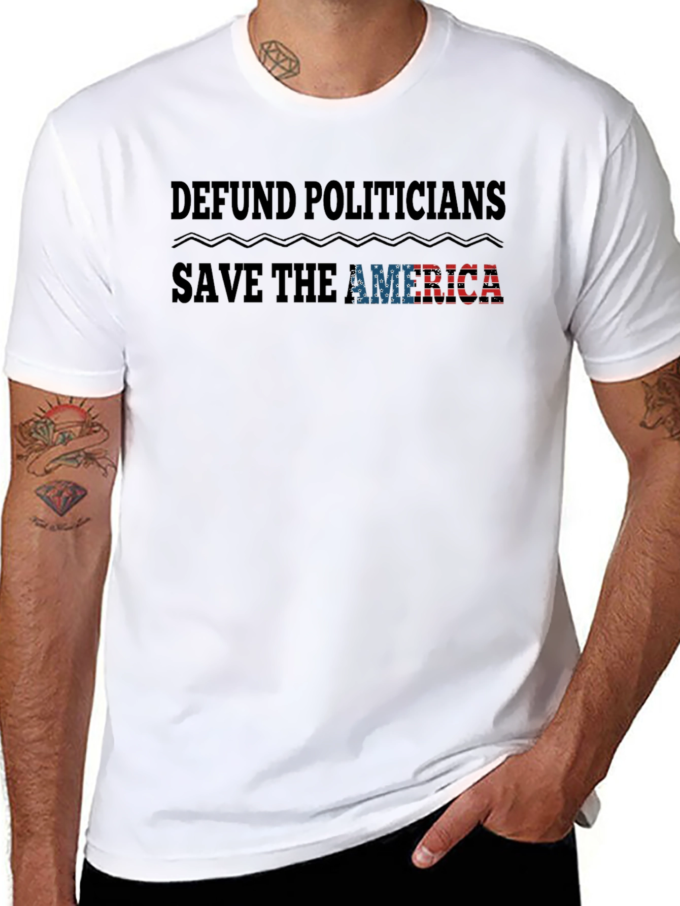 Defund Politicians T-Shirt - Save America