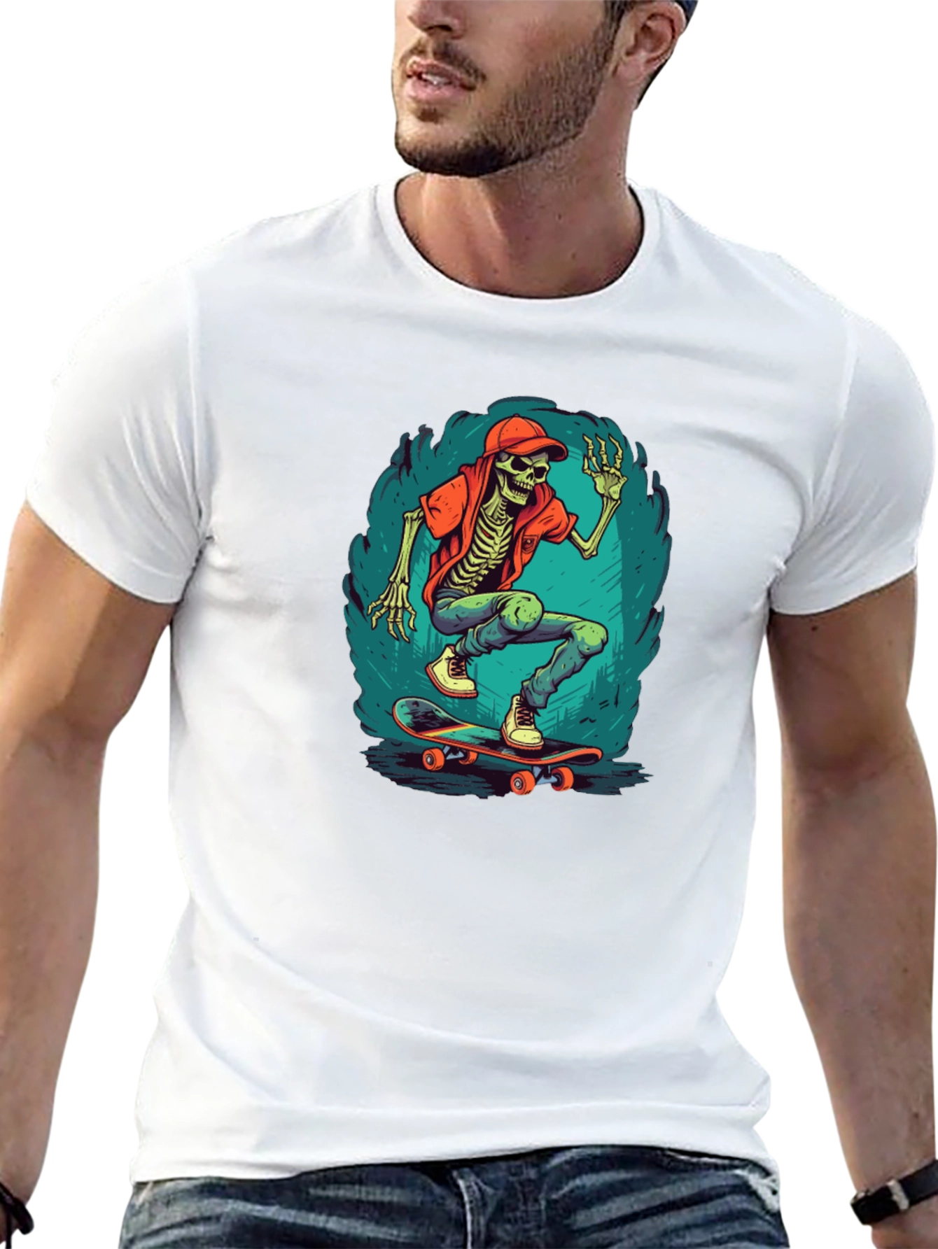 Skateboarding Skeleton T-Shirt