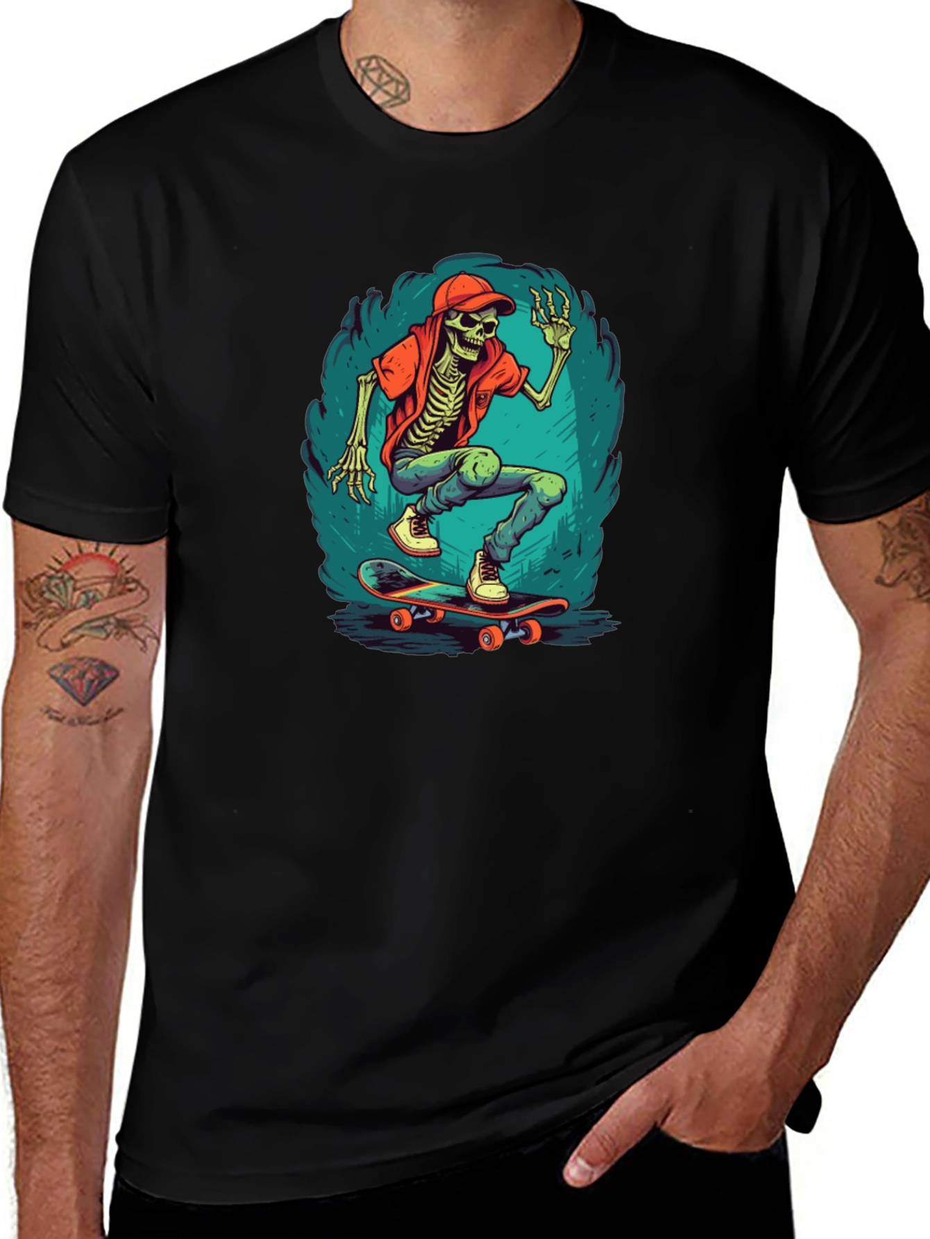 Skateboarding Skeleton T-Shirt