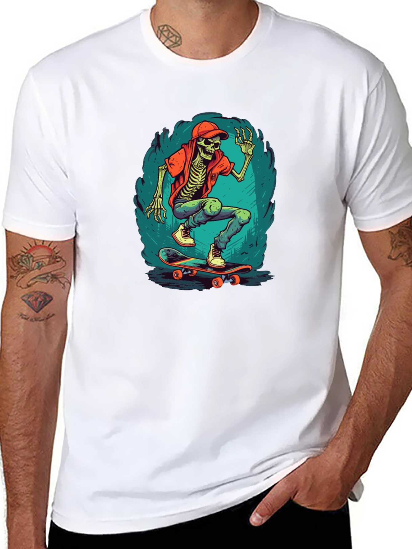Skateboarding Skeleton T-Shirt