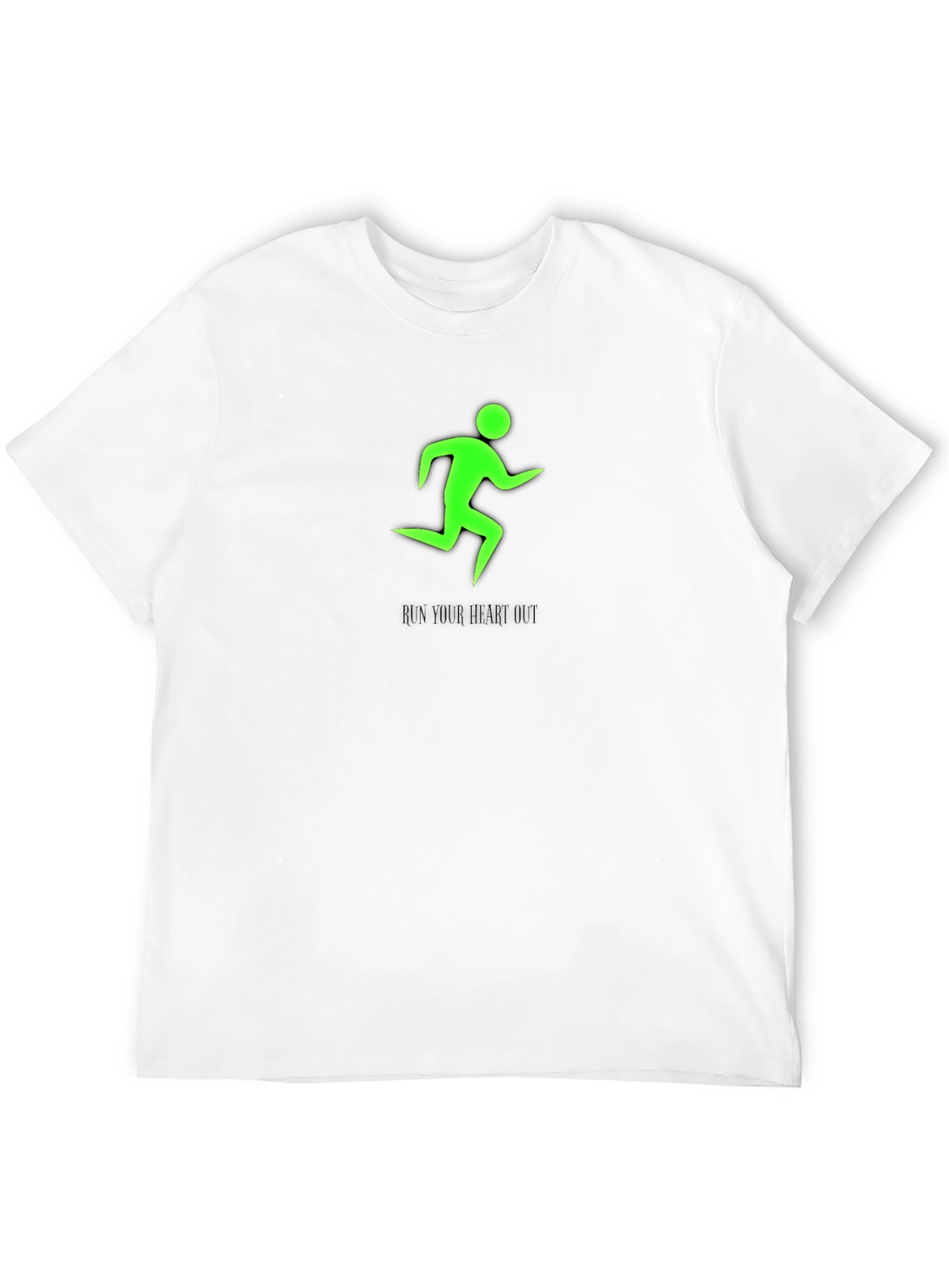 Run Your Heart Out Black Graphic Tee