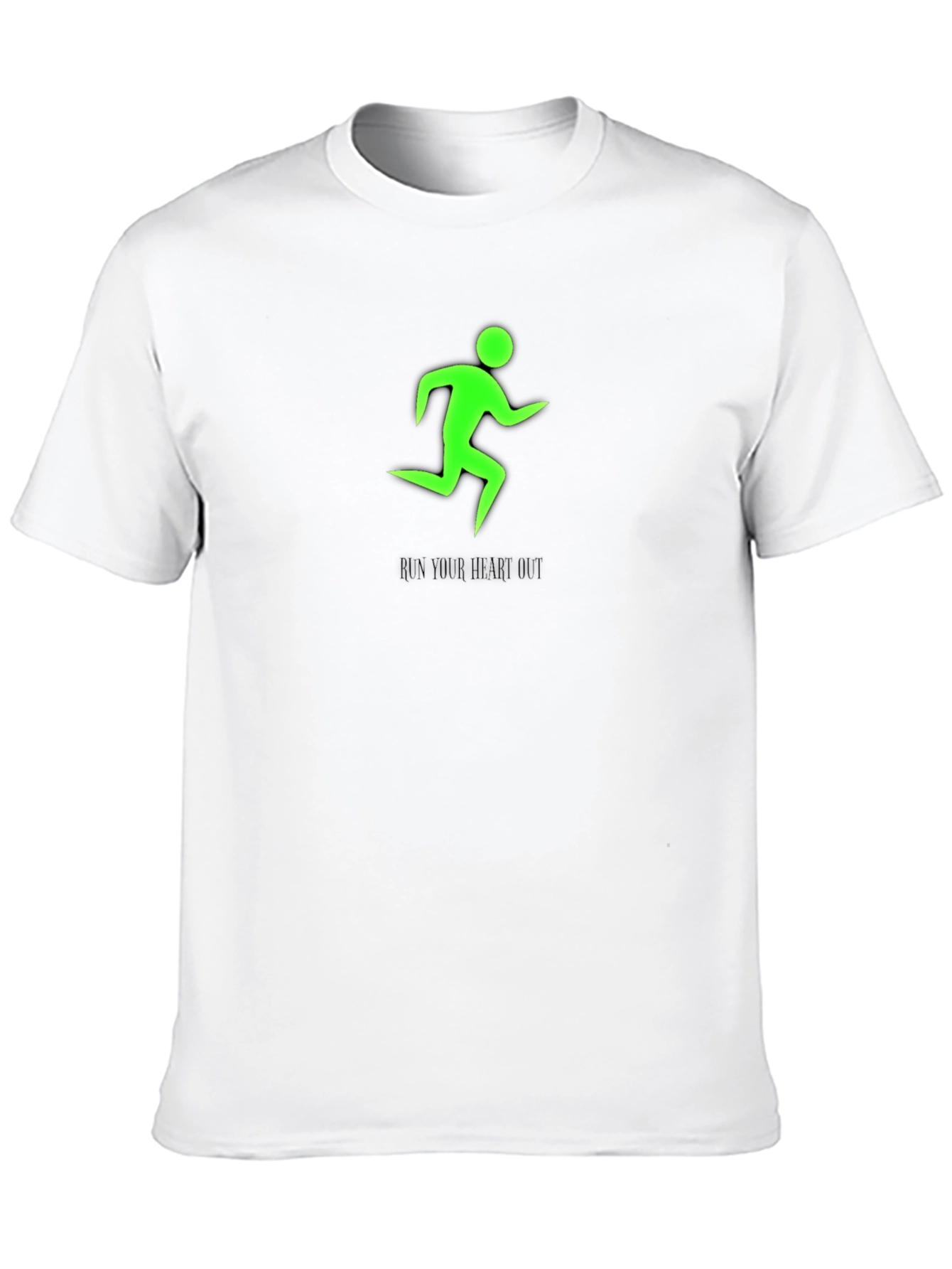 Run Your Heart Out Black Graphic Tee
