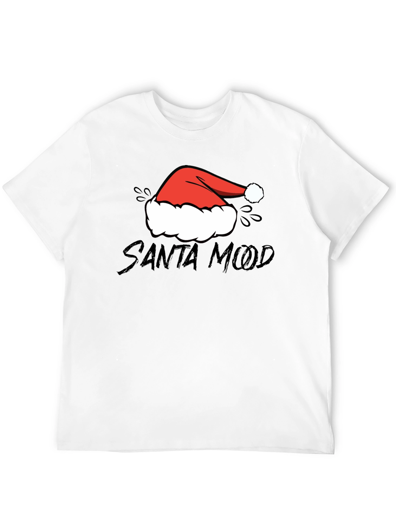 Santa Mood Graphic Tee - Holiday Festive Shirt