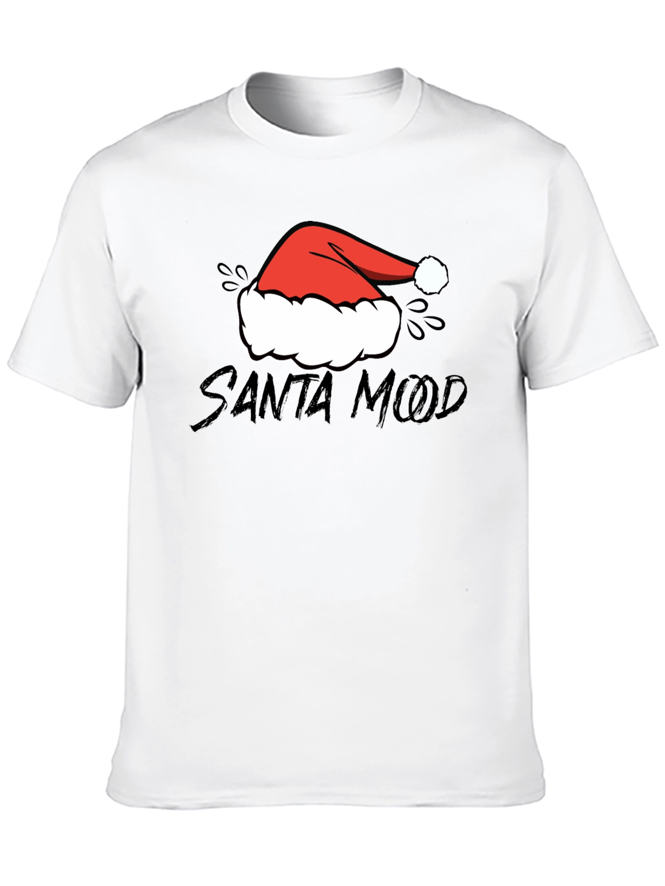 Santa Mood Graphic Tee - Holiday Festive Shirt