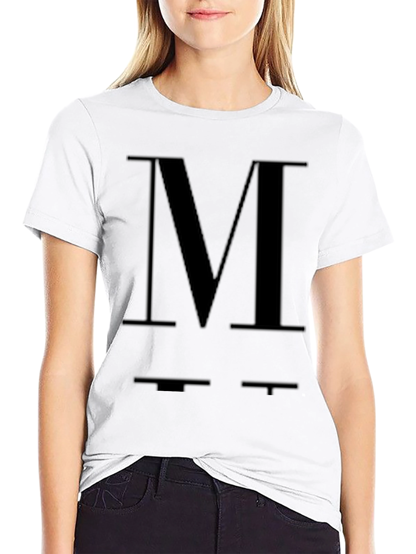 Bold M Graphic Black T-Shirt