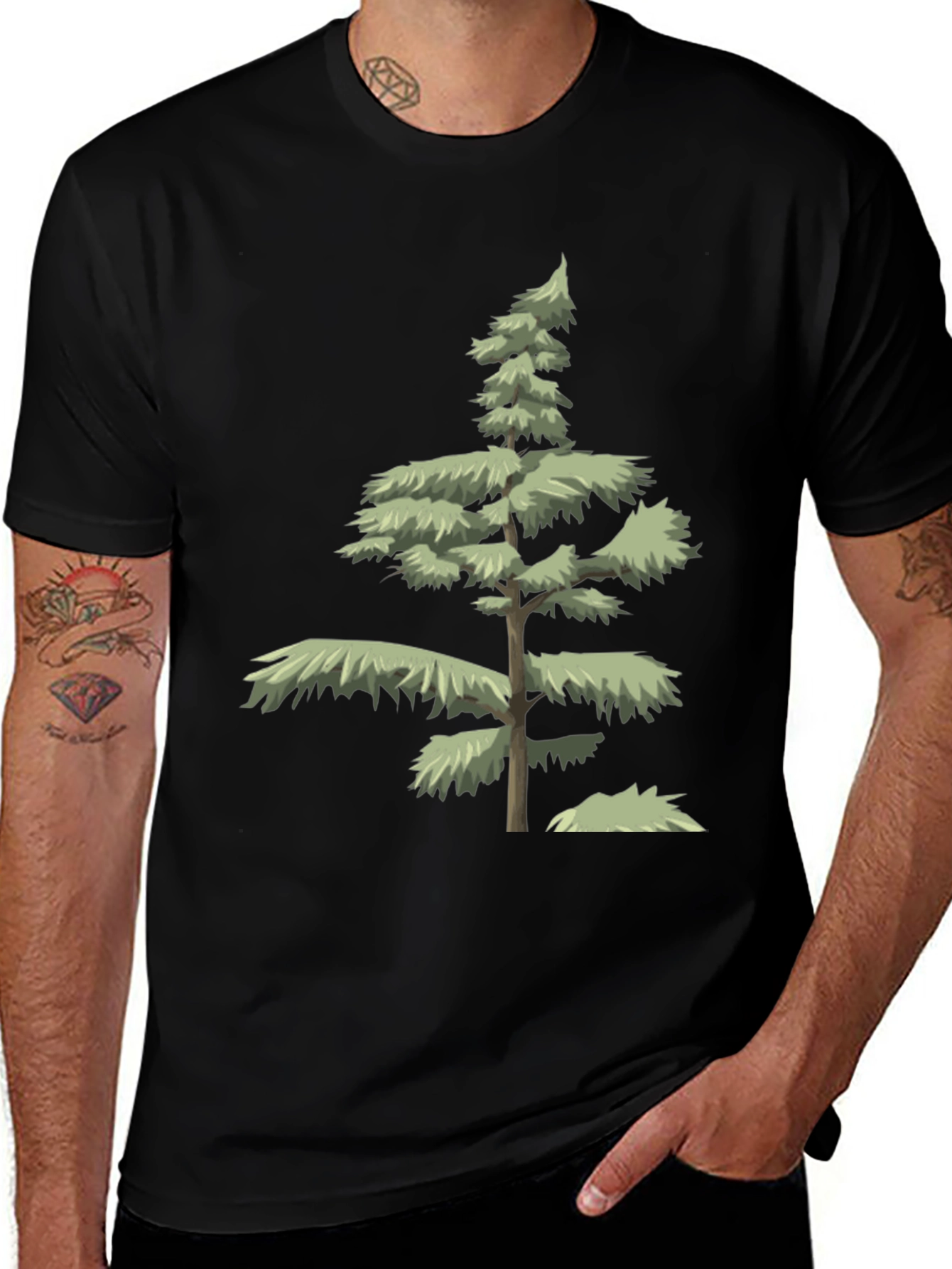 Evergreen Tree Graphic Tee - Nature Inspired