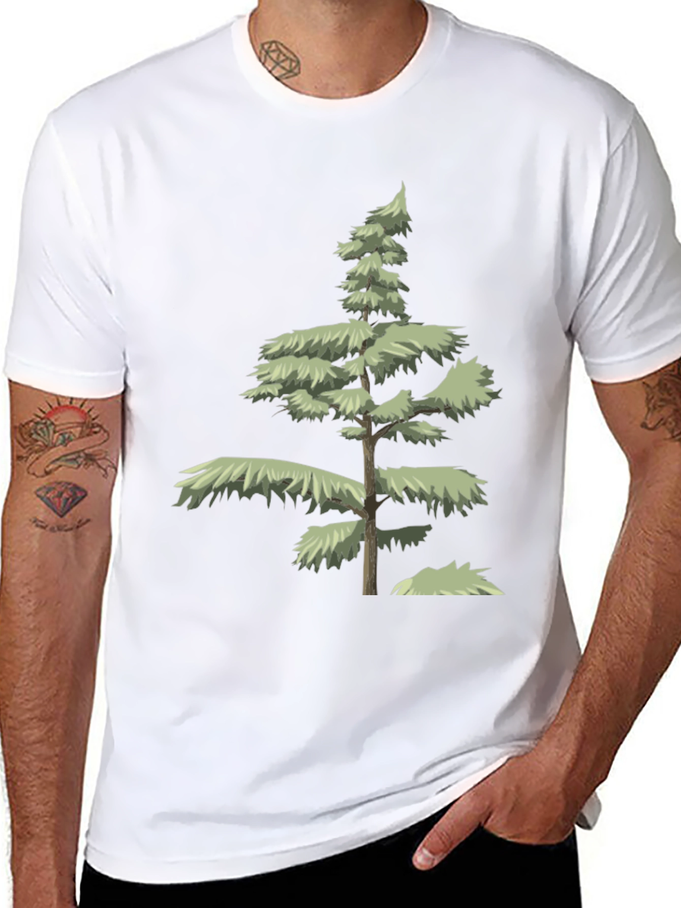Evergreen Tree Graphic Tee - Nature Inspired