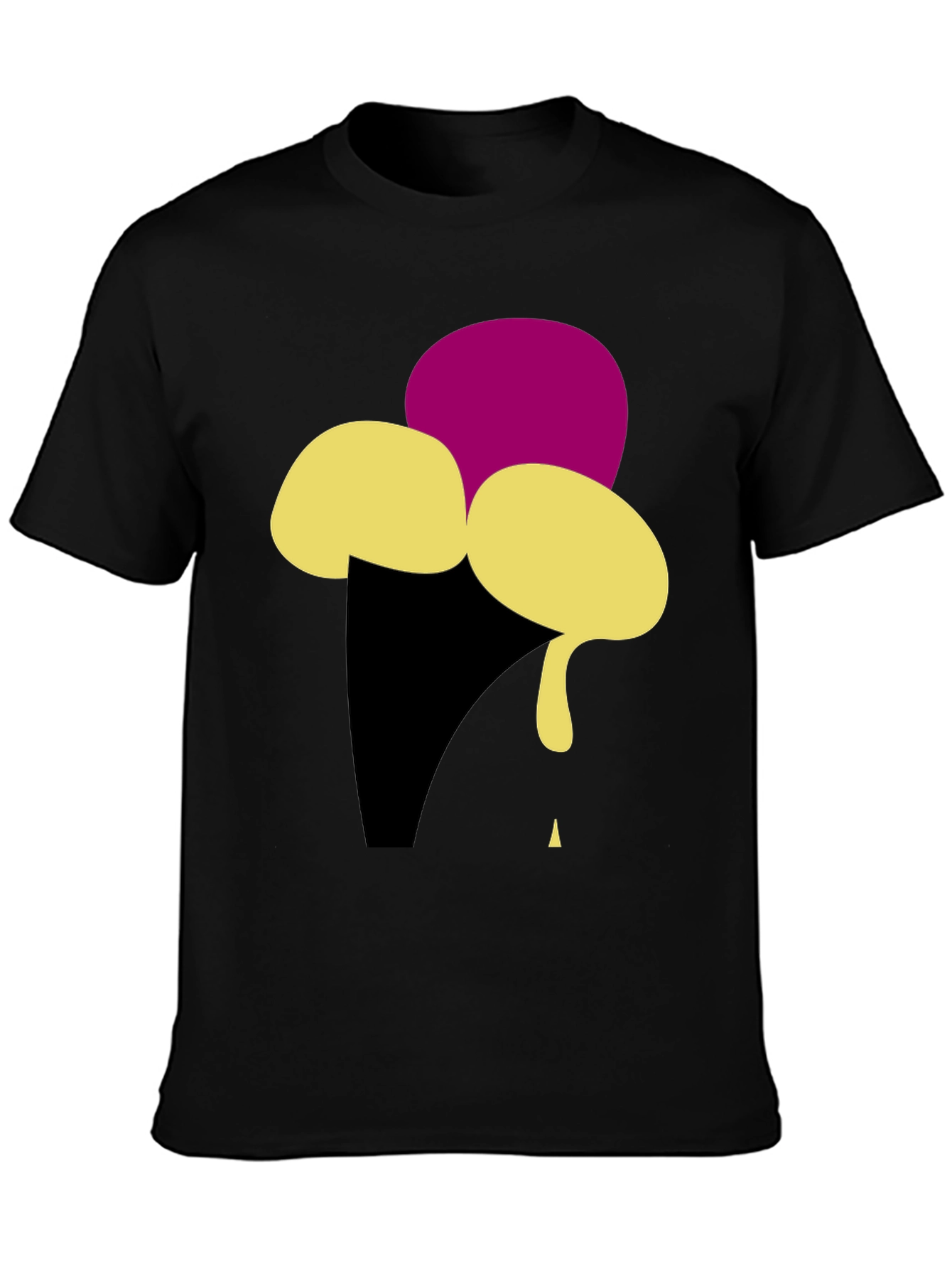 Ice Cream Graphic Tee - Black