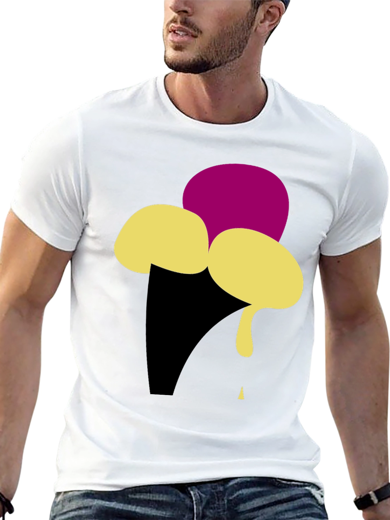 Ice Cream Graphic Tee - Black