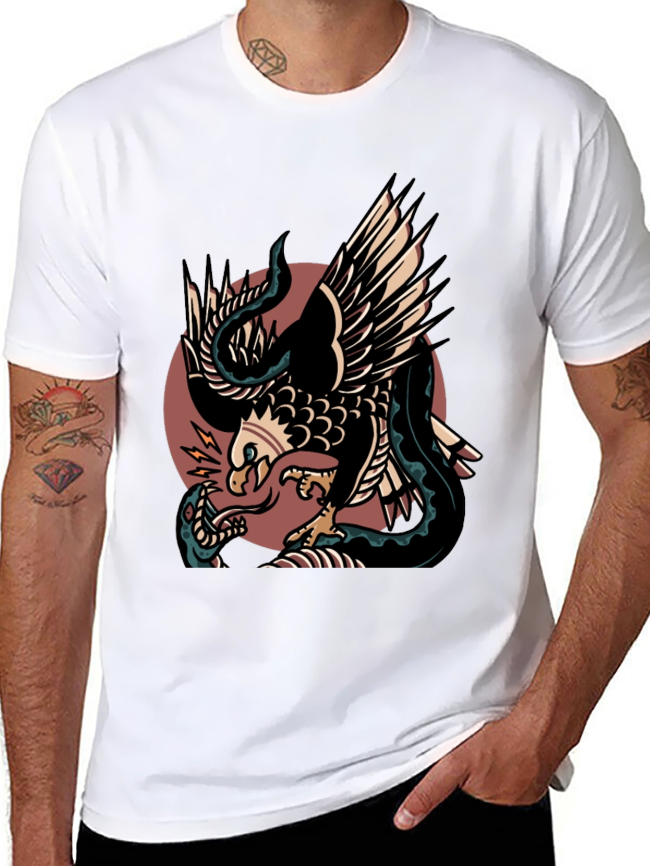 Eagle vs Snake Graphic T-Shirt