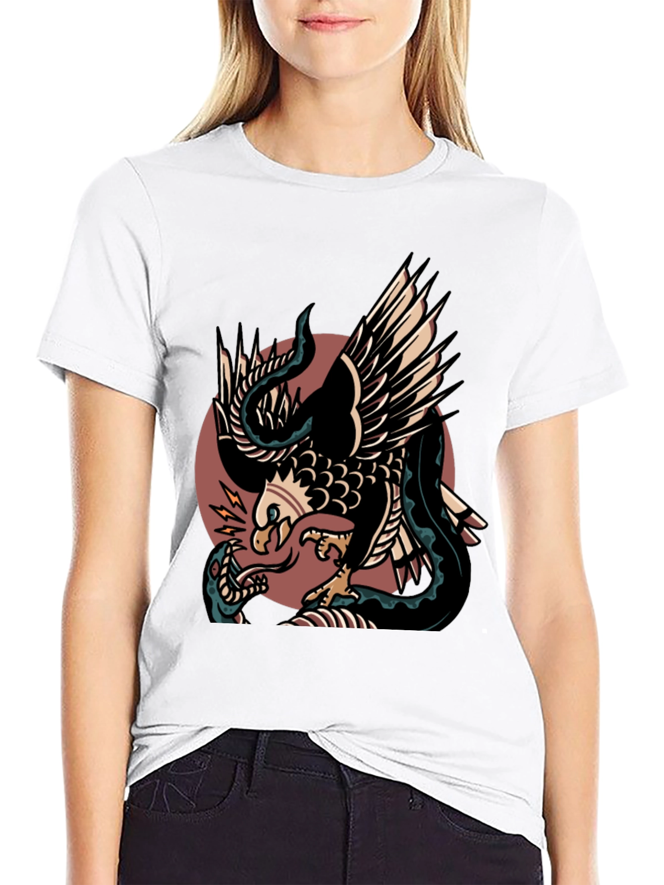 Eagle vs Snake Graphic T-Shirt