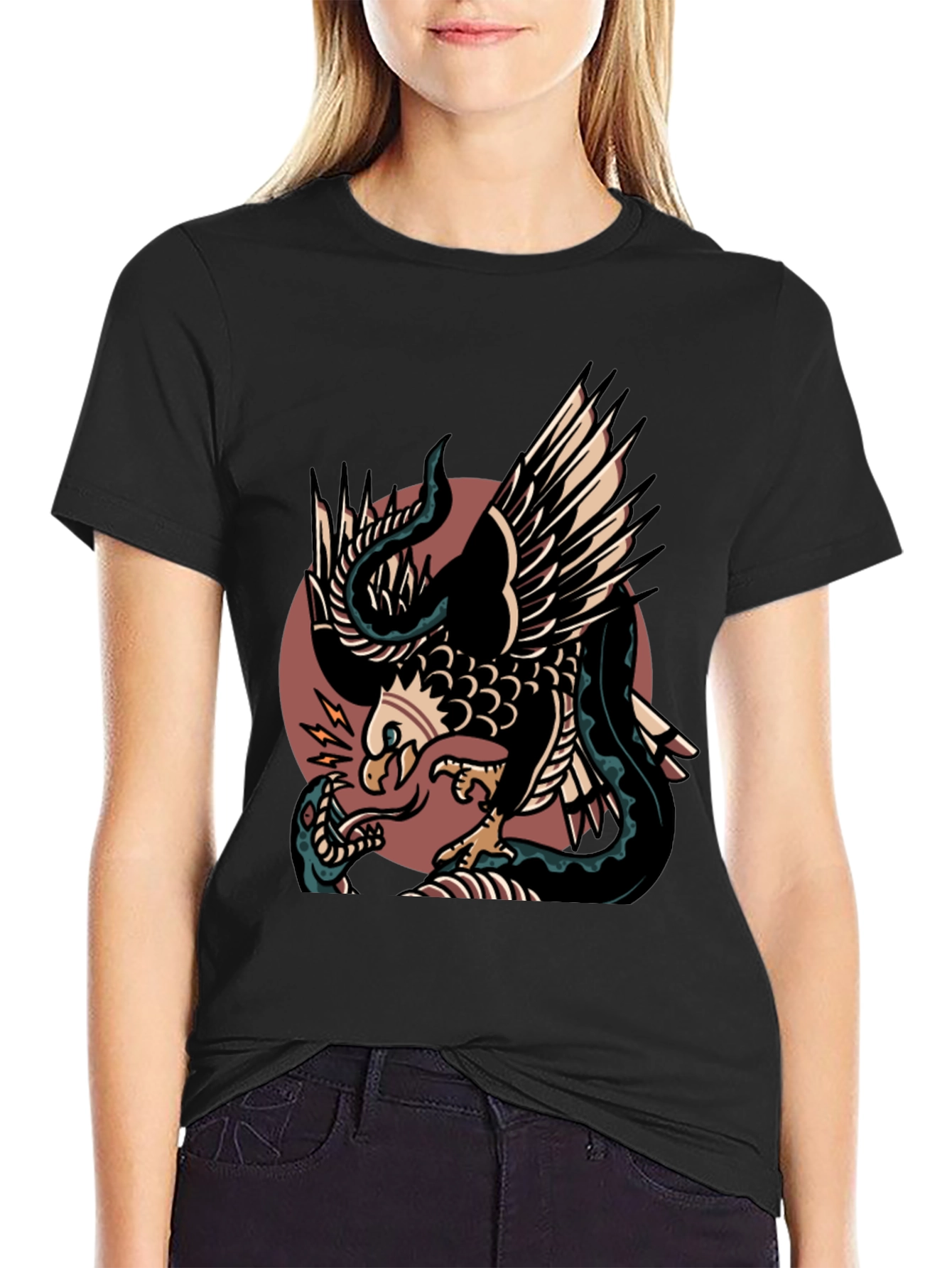 Eagle vs Snake Graphic T-Shirt