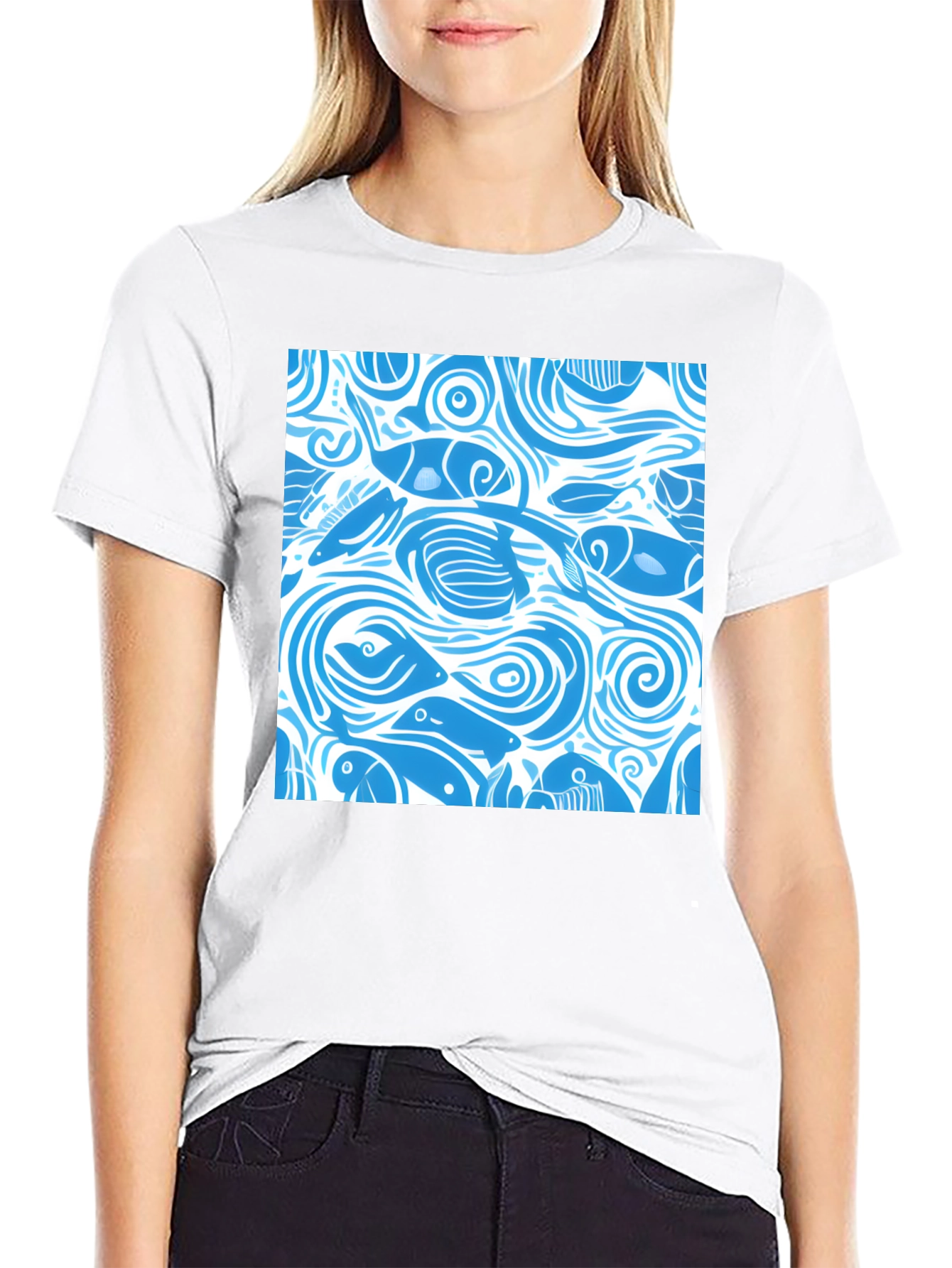 Ocean Fish Pattern T-Shirt