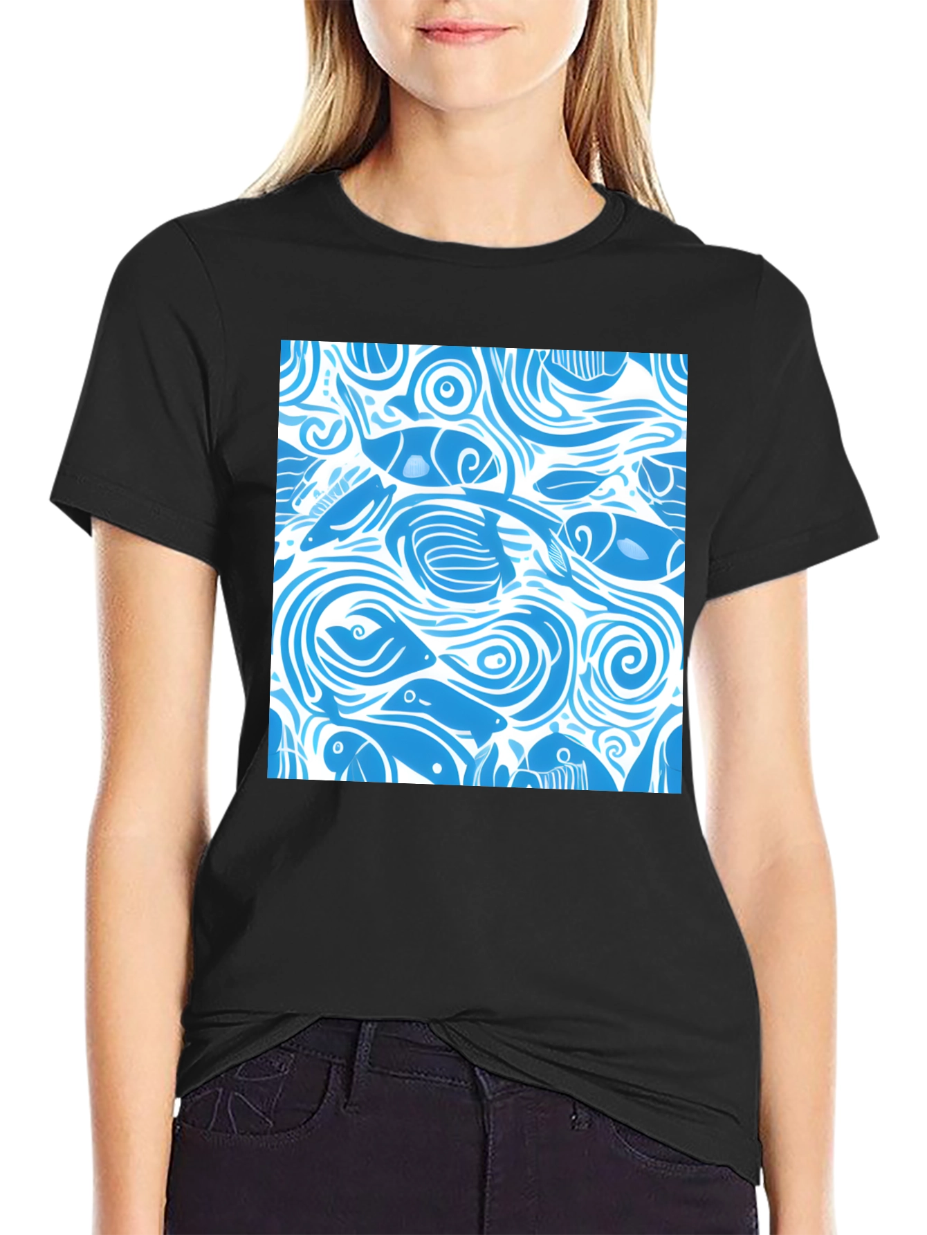 Ocean Fish Pattern T-Shirt