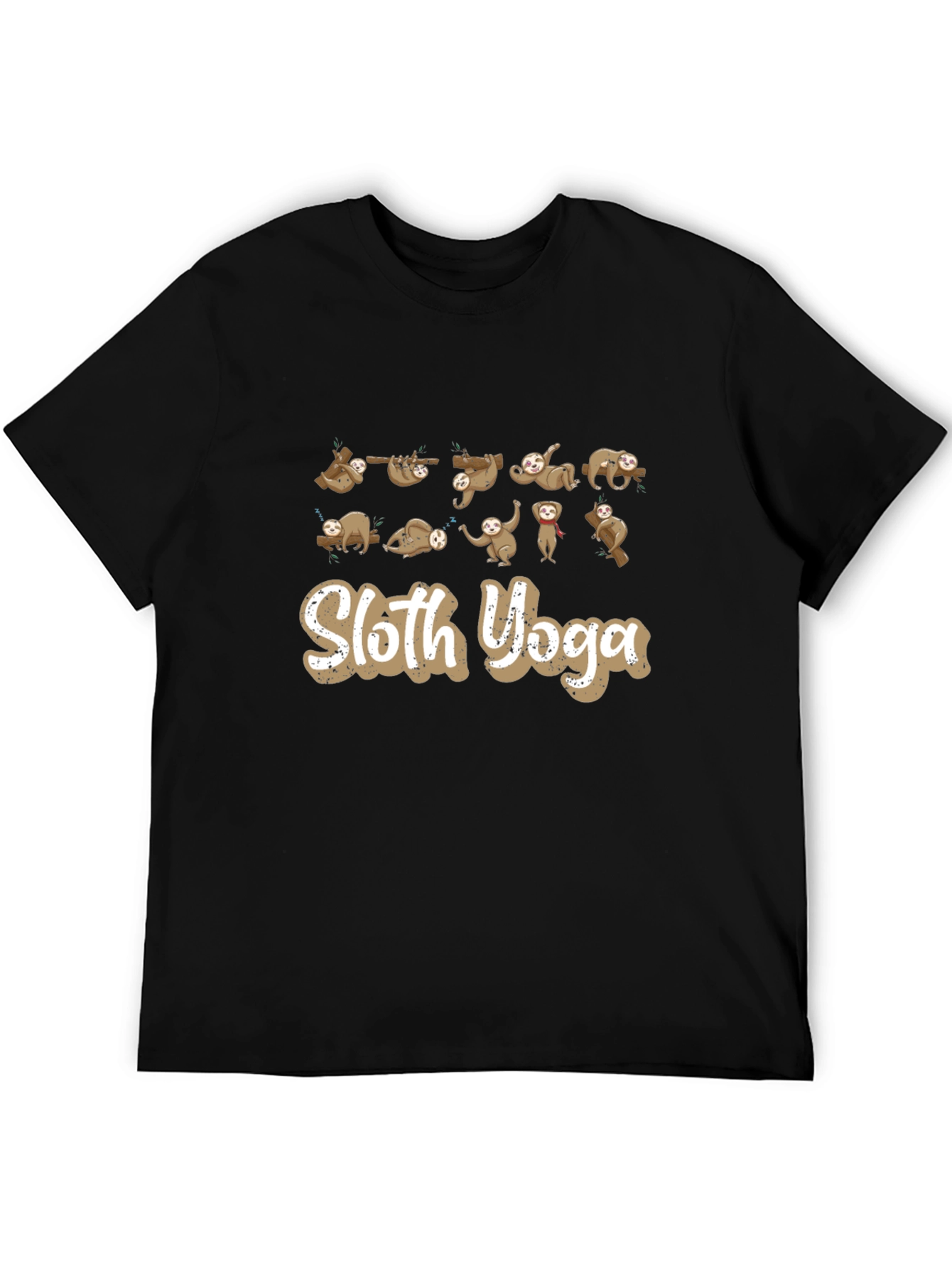 Sloth Yoga Black T-Shirt