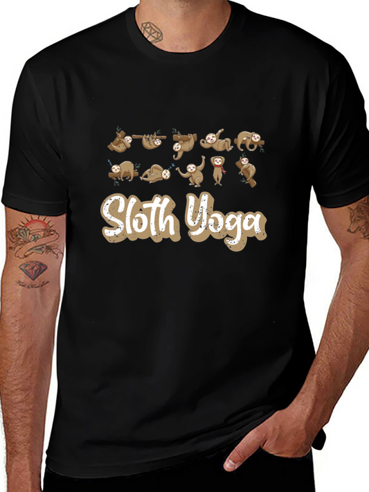Sloth Yoga Black T-Shirt