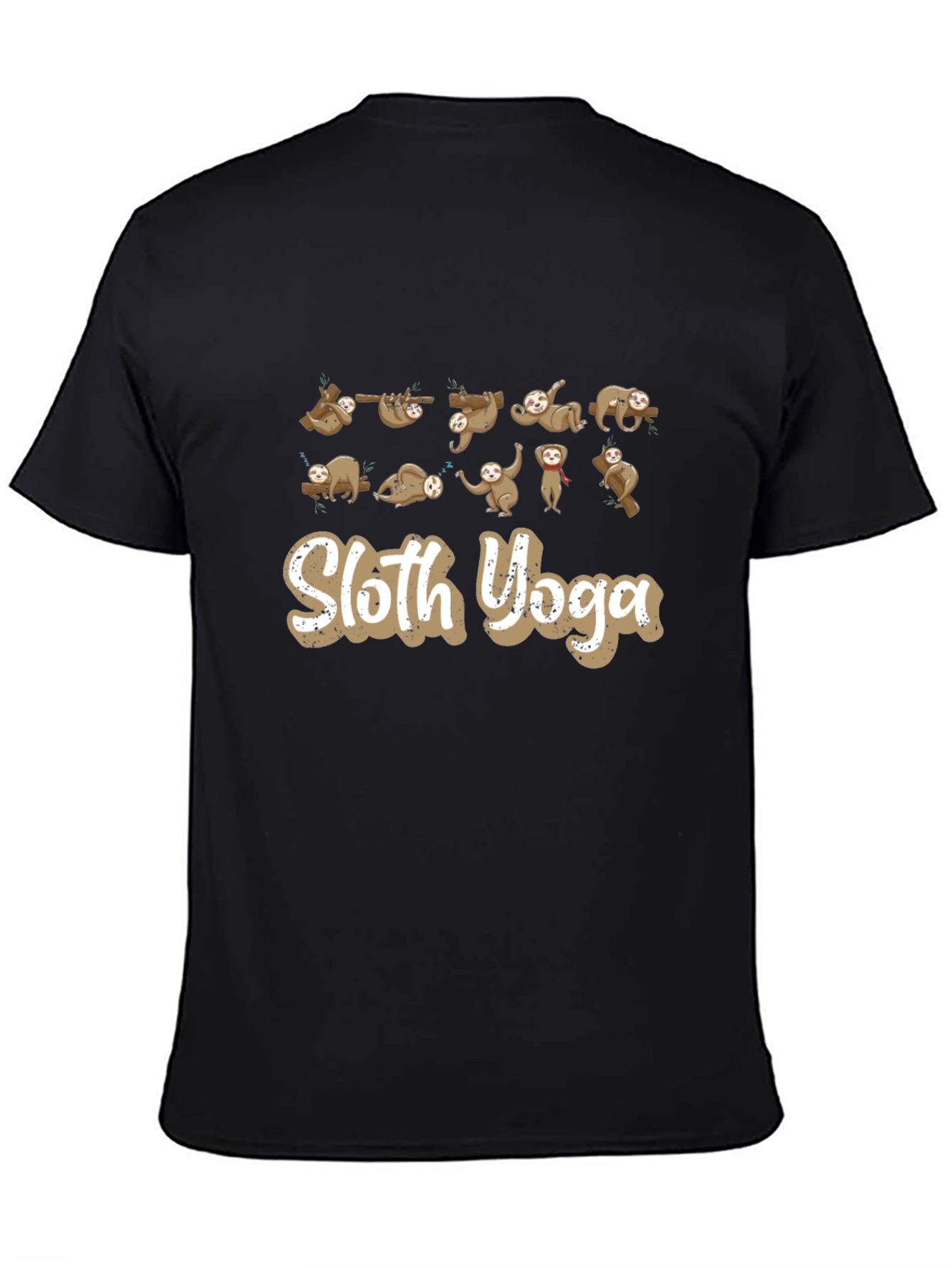 Sloth Yoga Black T-Shirt