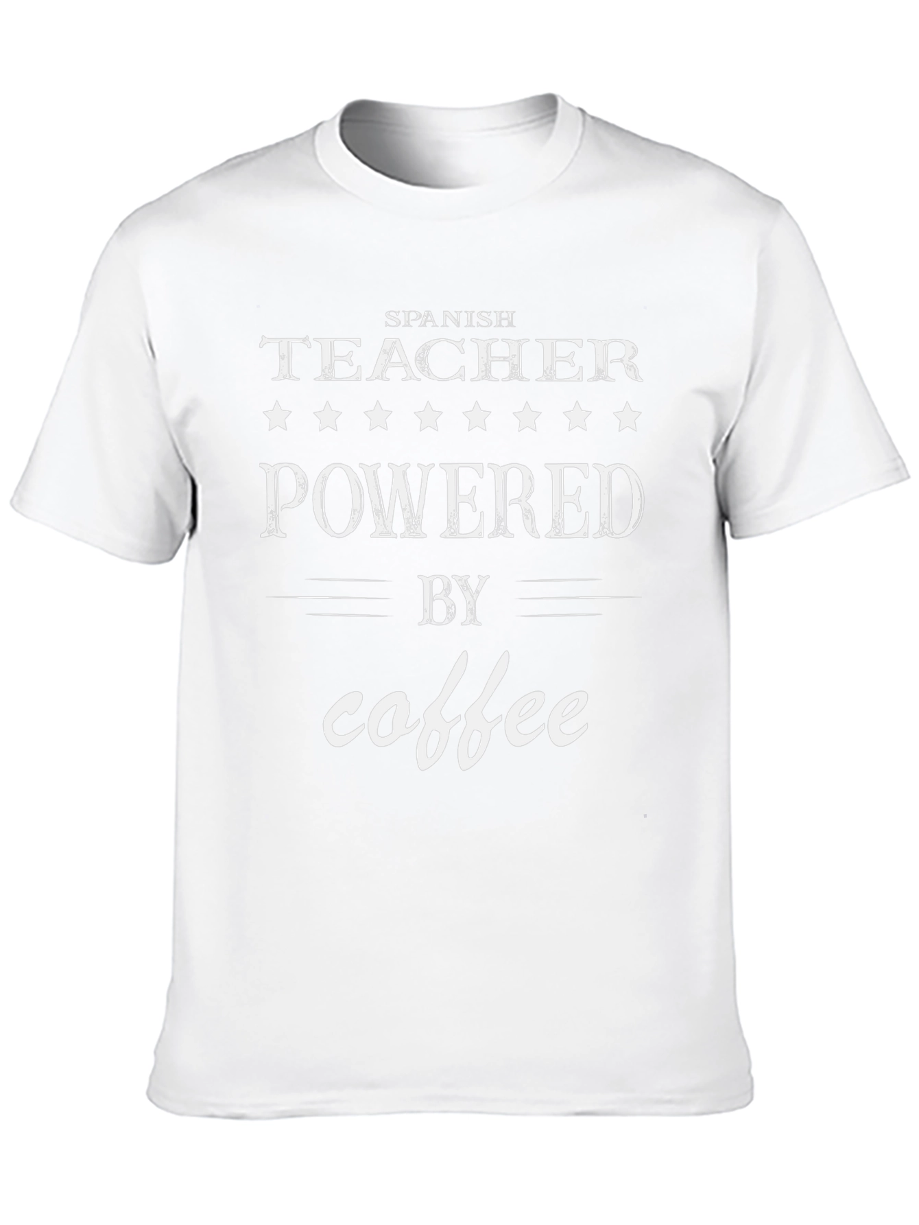 Spanish Teacher Powered by Coffee T-Shirt