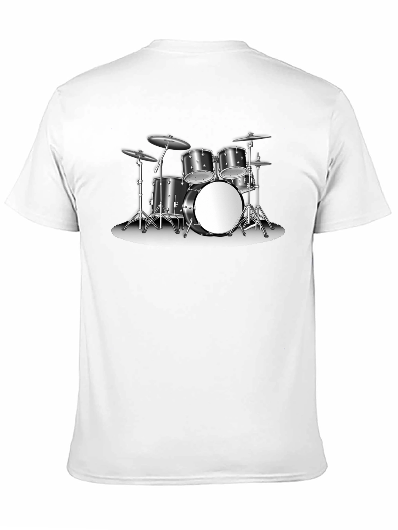 Drum Kit Graphic Tee - Music Lovers Black T-Shirt